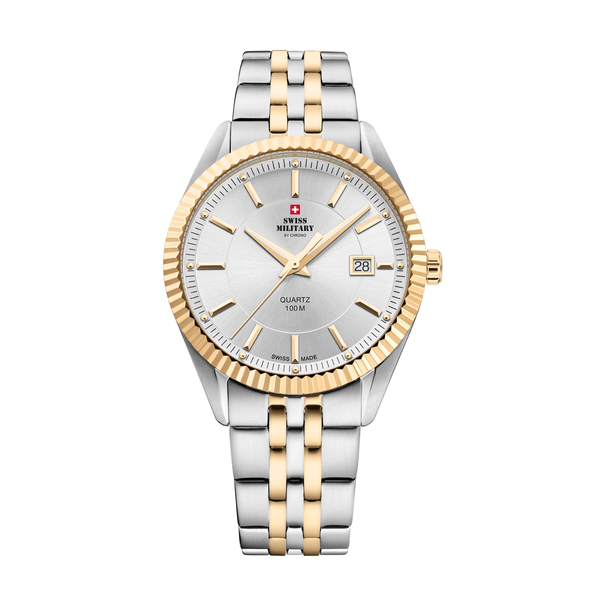 SWISS MILITARY SM34065-05 Mens Bicolour Watch – Silver Dial