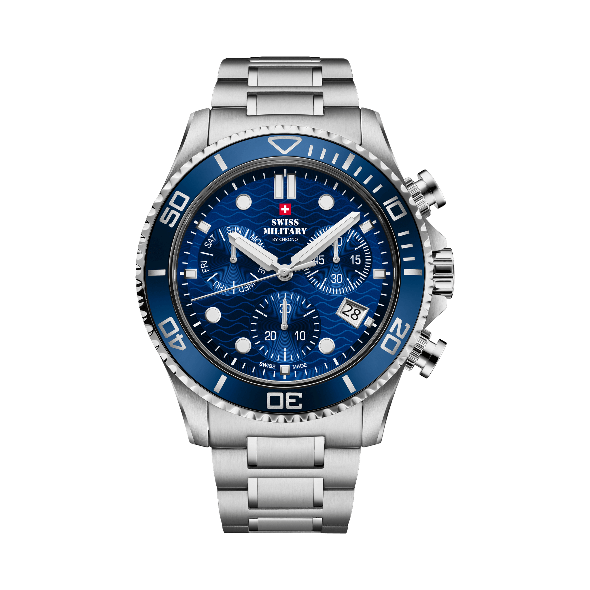 SWISS MILITARY SM34101-02 XL Chronograph – Blue Dial
