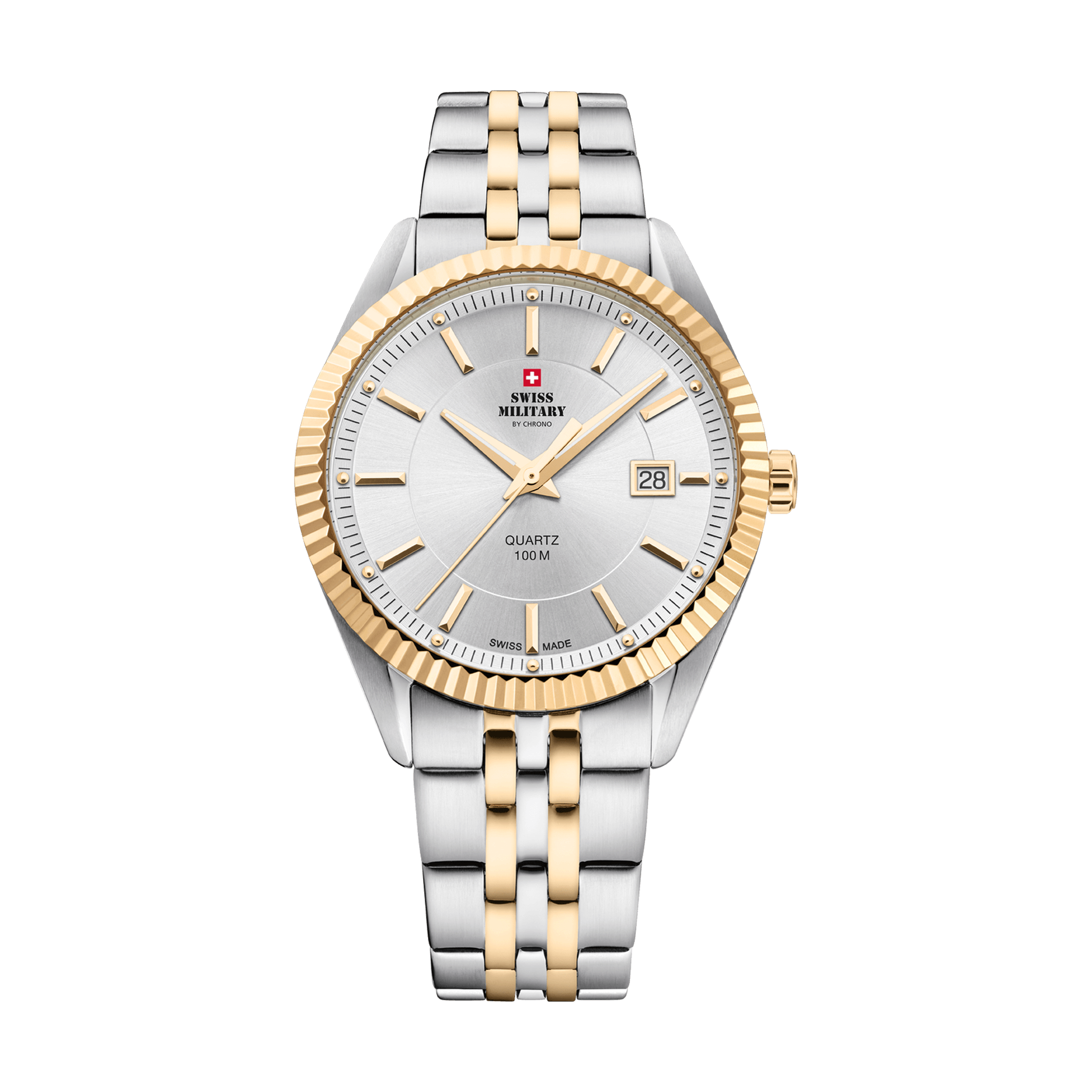 SWISS MILITARY SM34065-05 Mens Bicolour Watch – Silver Dial
