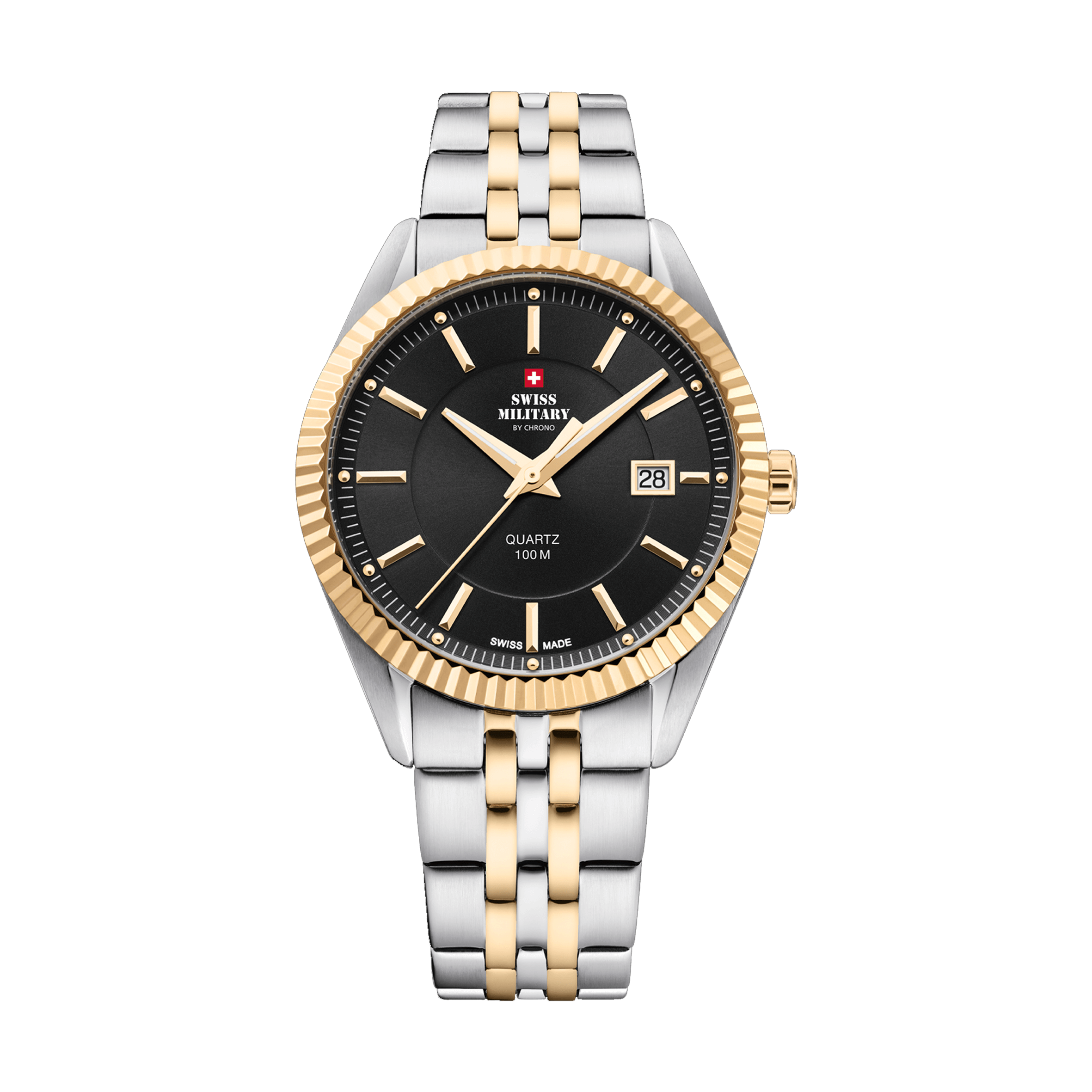 Swiss Military SM34065.04 Mens Bicolour Watch – Black Dial
