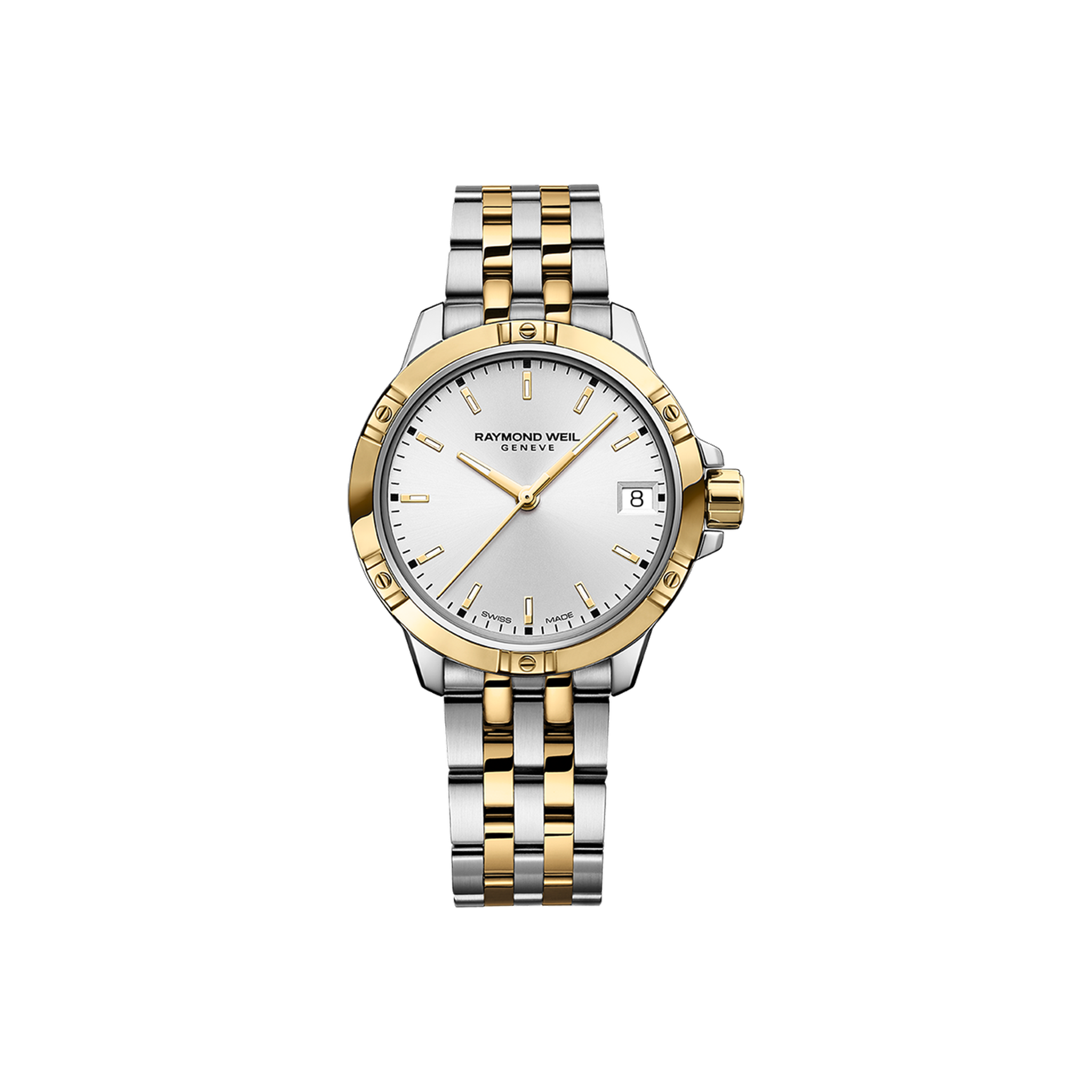 RAYMOND WEIL Tango 5960-STP-30041 – Ladies’ Two-Tone & White Dial