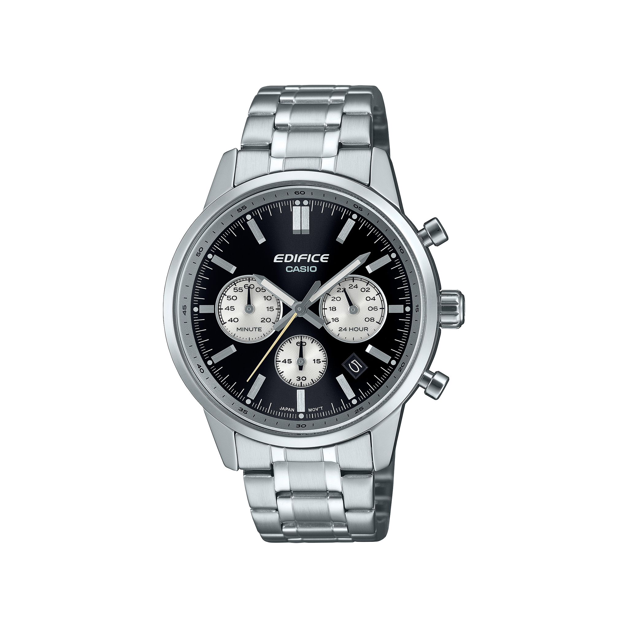 Casio Edifice EFR-575D-1AEF chronograph with black dial and stainless steel bracelet