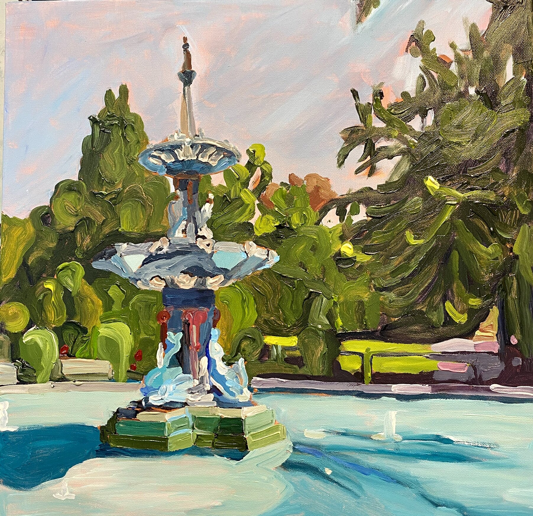 Peacock Fountain SOLD