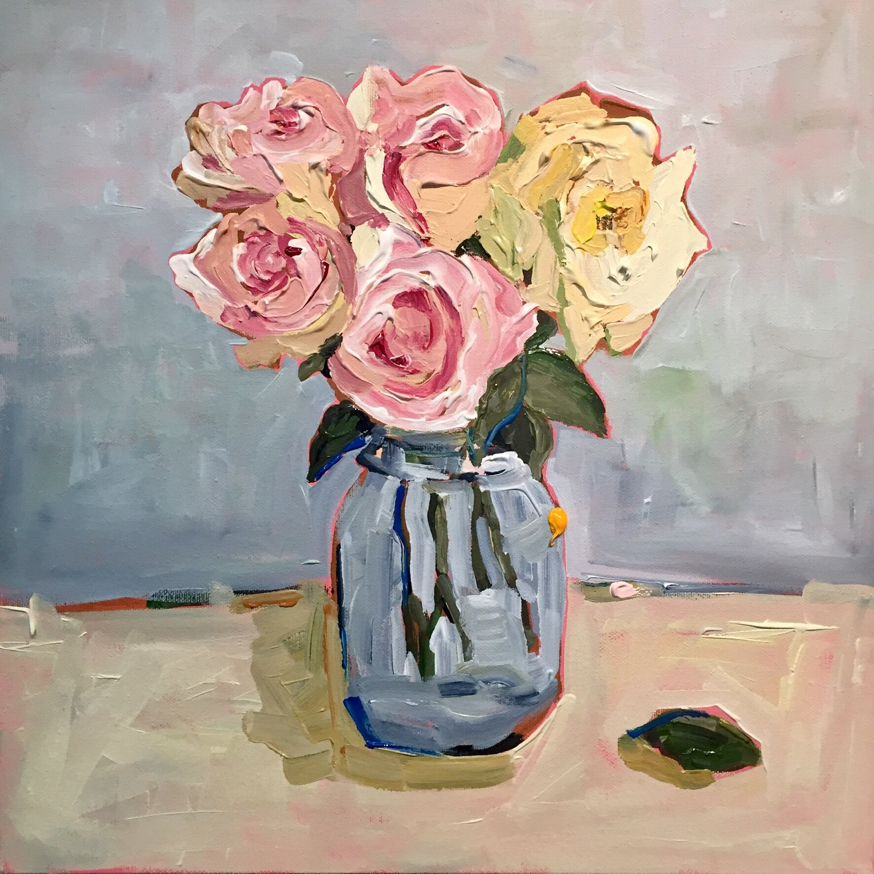 Vase of roses