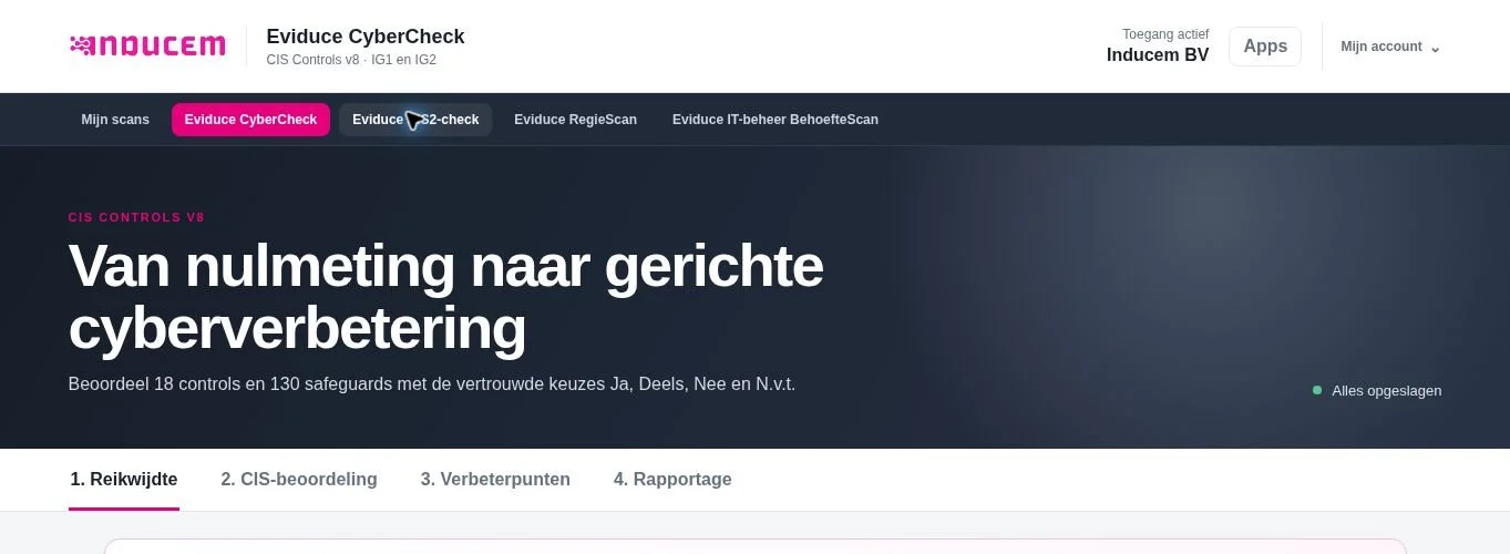 Eviduce CyberCheck – van nulmeting naar gerichte cyberverbetering