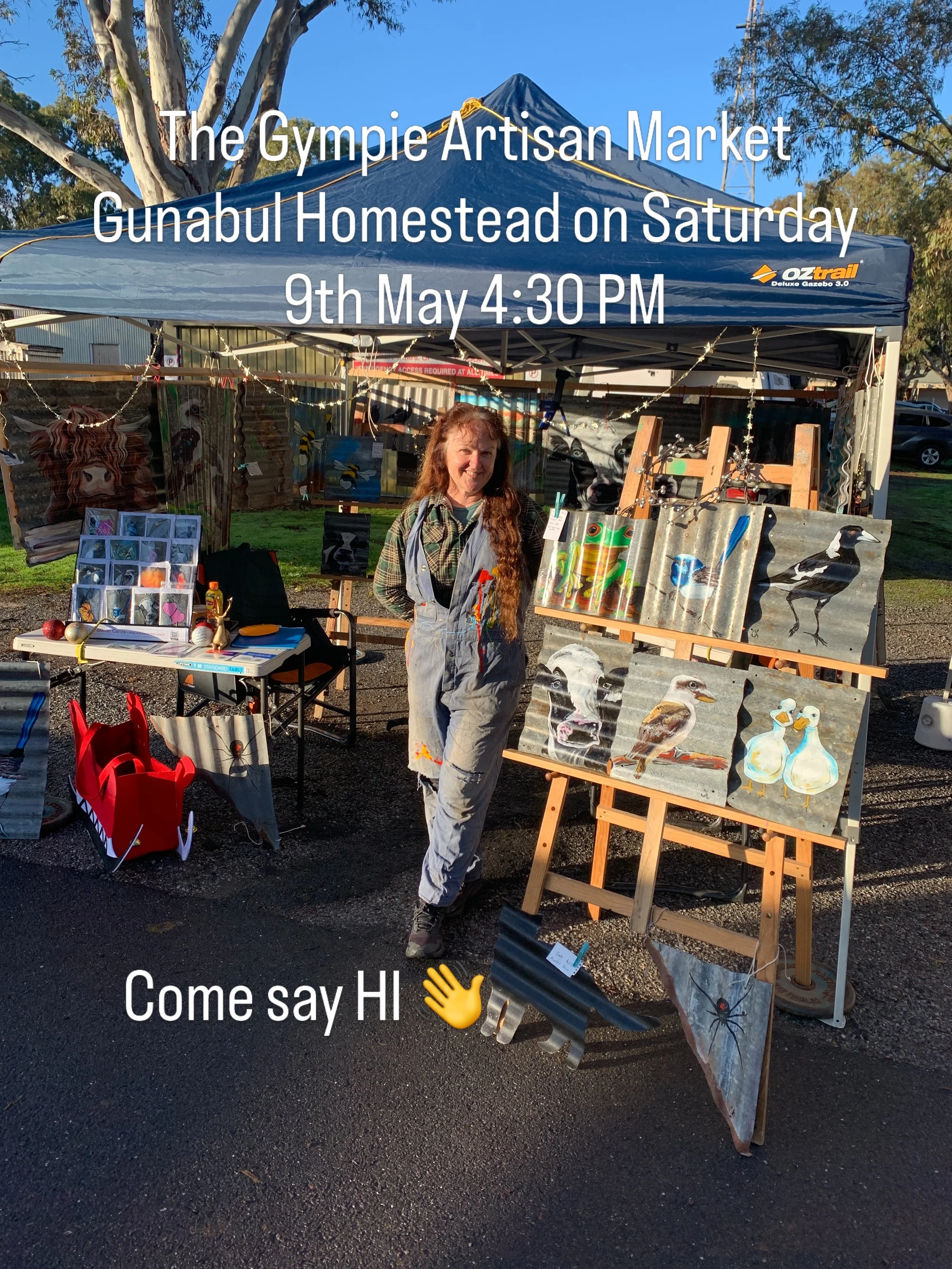 The Gympie Artisan Market is a specialized, curated market held at Gunabul Homestead on Saturday - 9th May 4:30 PM

Dane, Pocket and I are so keen to hang out at an artisan market - they have such a unique vibe.

Come say HI 👋 

#gympieartisanmarket