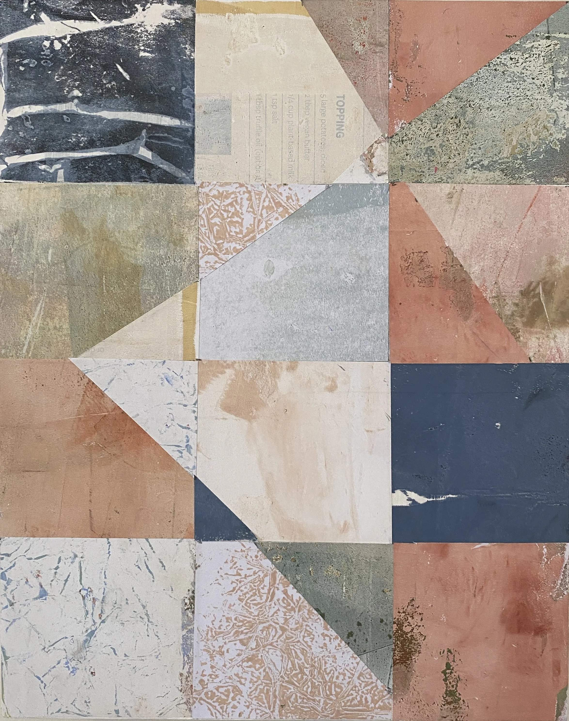 Collage and acrylic