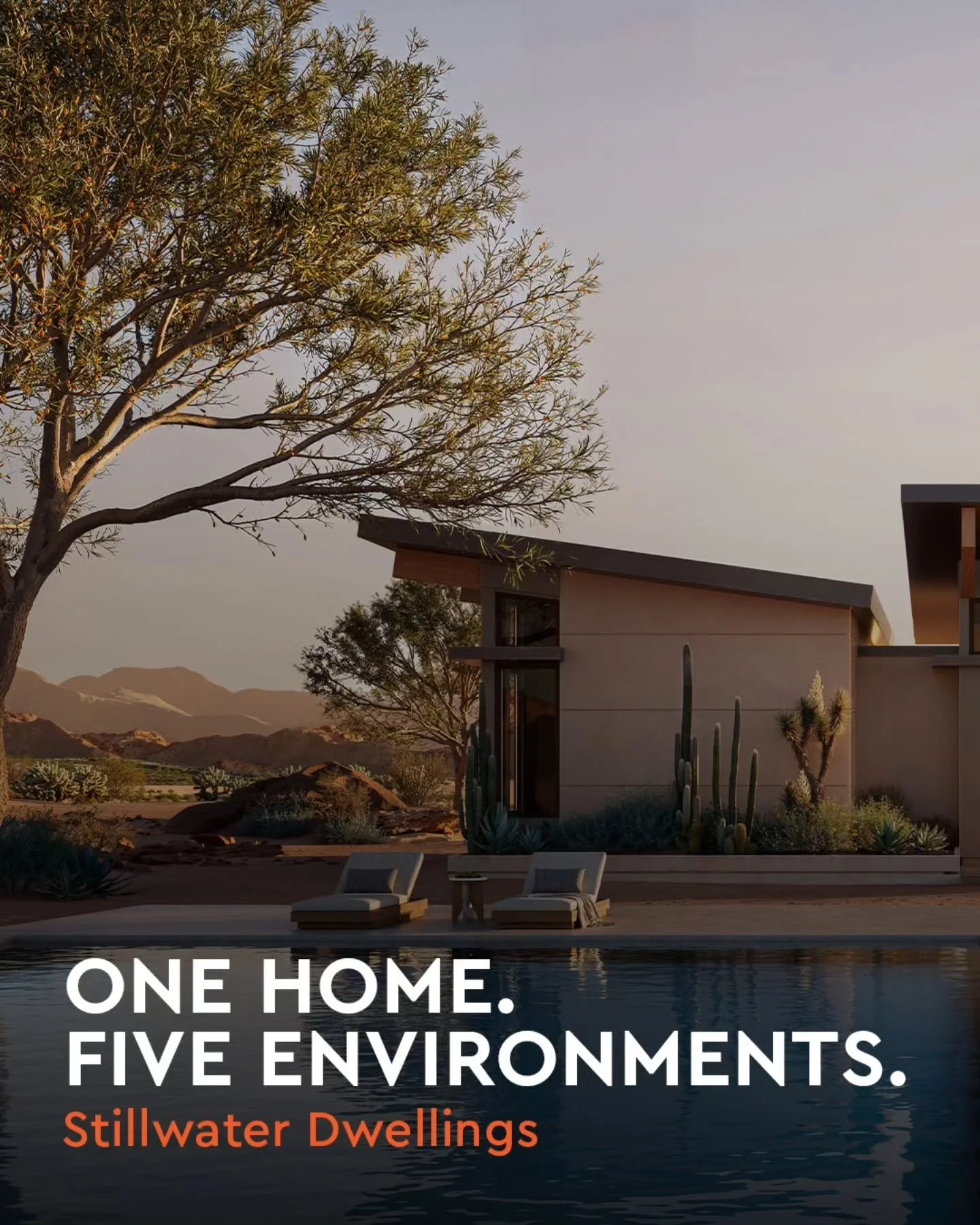 One modular home, visualized across five distinct environments.
Stillwater Dwellings. 
@stillwaterdwellings

Which environment fits your vibe the most?