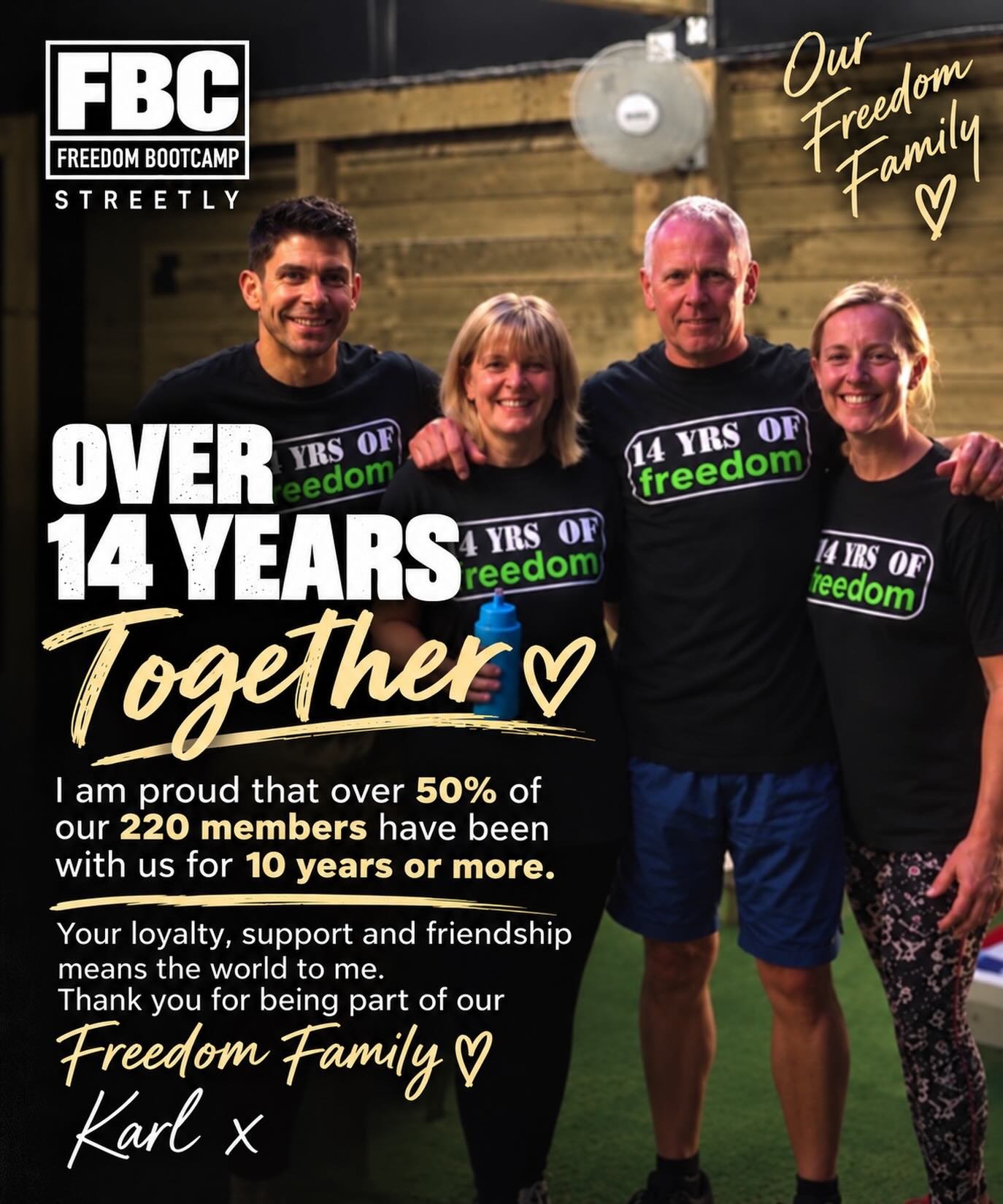 Cal, Garry and Sue have been with us for over 14 years and I am proud that over 50% of our 220 members have been members for over 10 years! ❤️❤️ #community #fitnessfamily #suttoncoldfield #gym #groupfitness