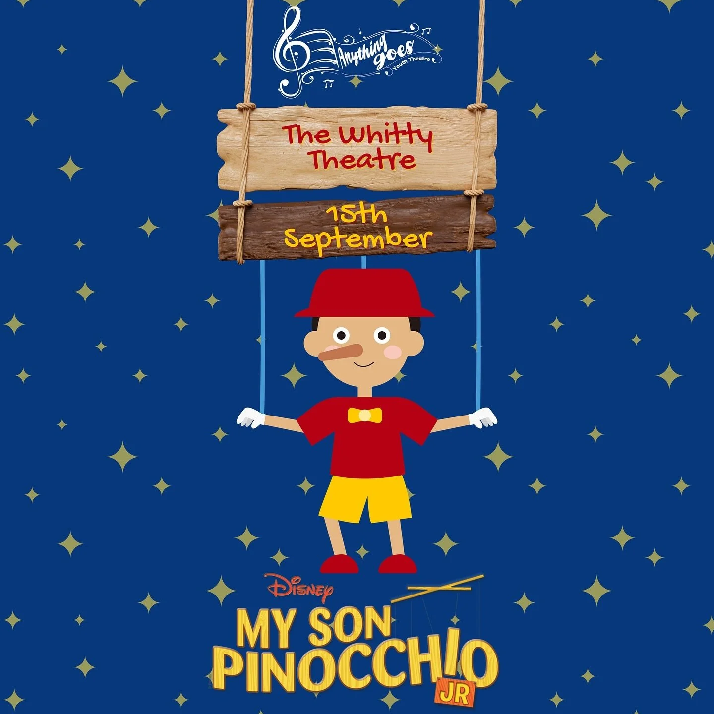 My Son Pinocchio Jr The Whitty Theatre
Director 
September 2024
Anything Goes Youth Theatre 

📸- Michael Gribble