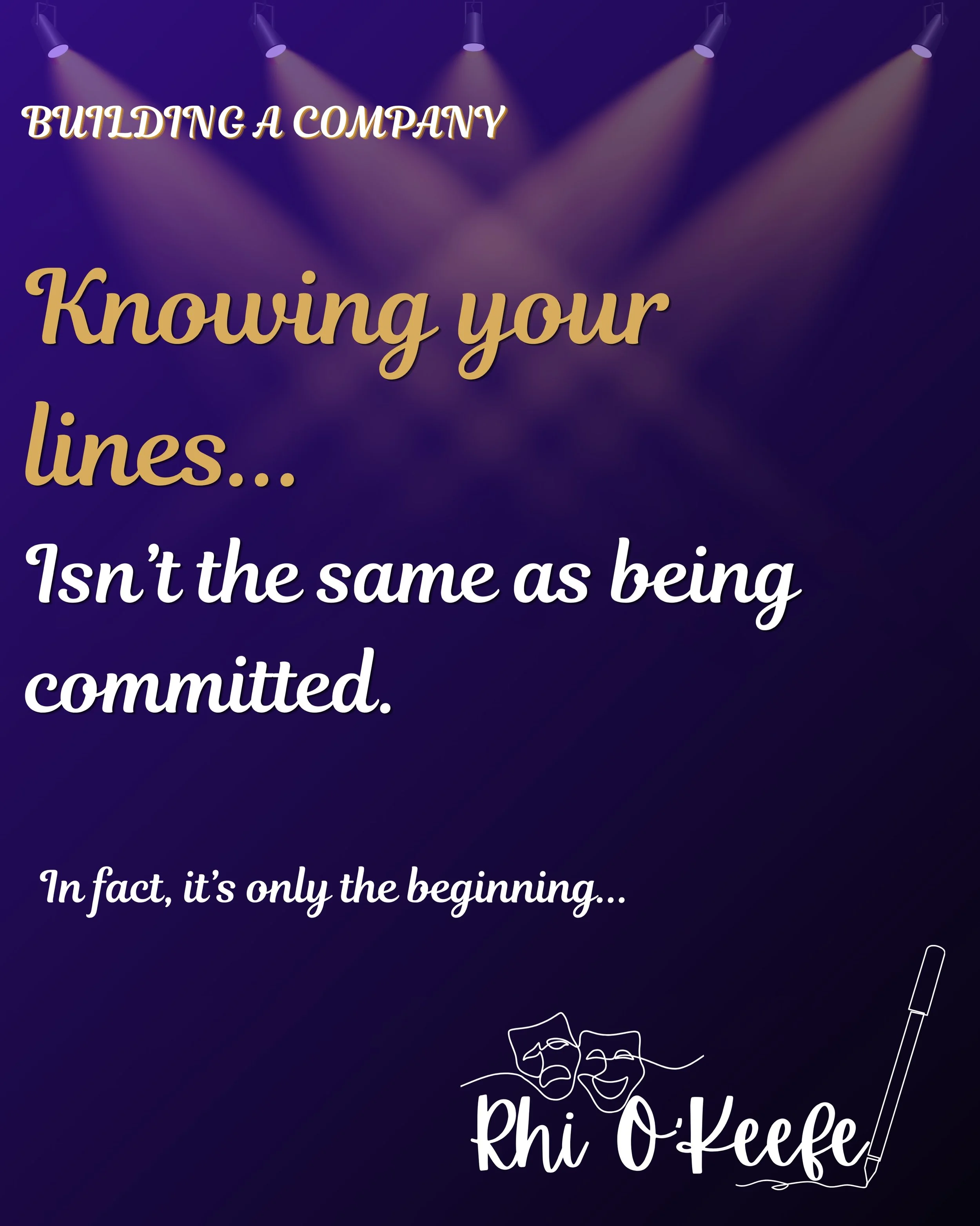 Every rehearsal room has a moment when it starts to feel different.

It&rsquo;s no longer a group of individuals.

It&rsquo;s a company.

It happens because people choose to be present.

To listen.

To support each other.

To celebrate new ideas.

To