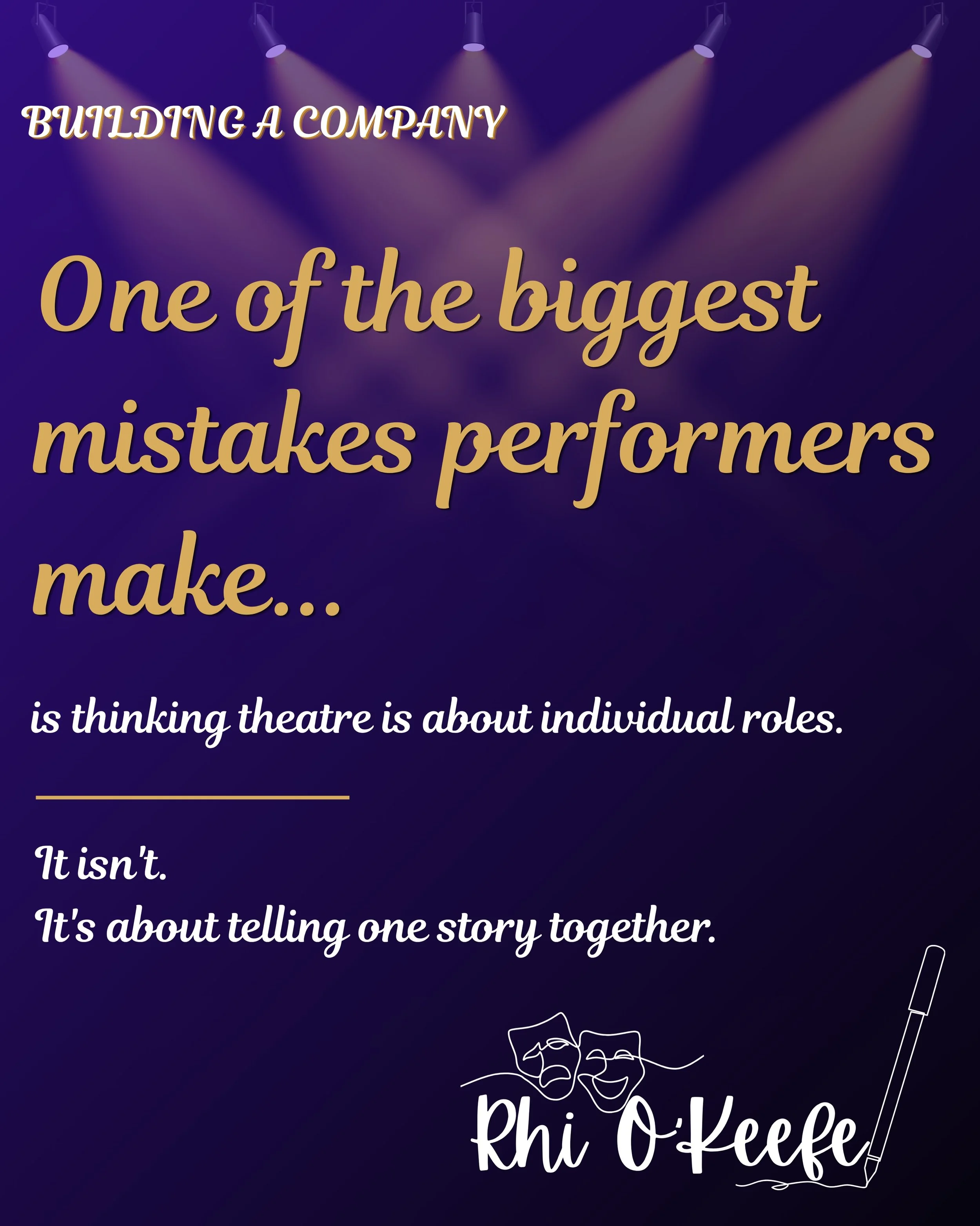 One of my favourite moments in rehearsals is when the world of the show starts to grow beyond the version I&rsquo;d imagined.

It happens when performers stop thinking about their role and start thinking about the story.

Someone develops a relations