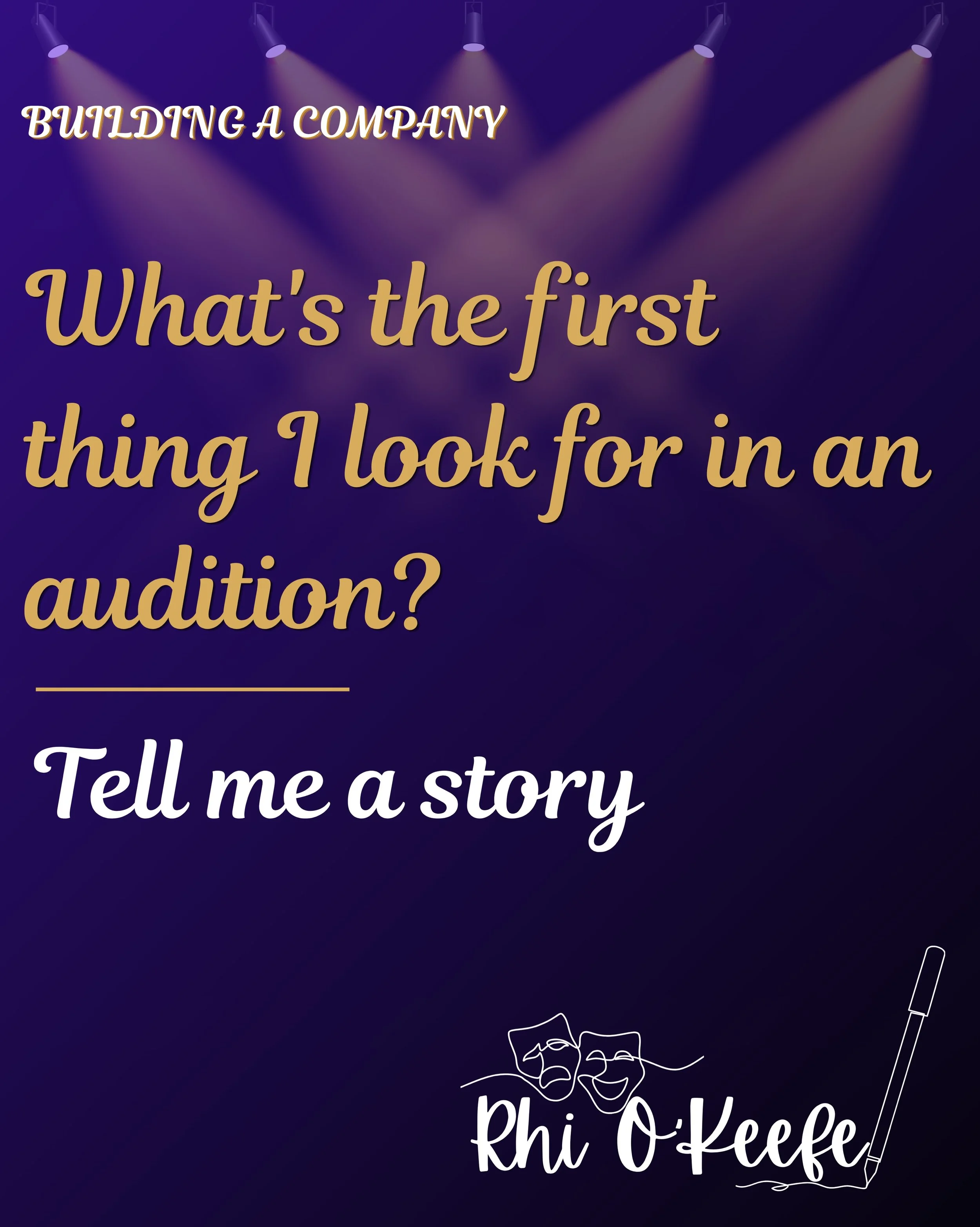 I often talk about story endlessly in the rehearsal room.

Probably too much.

But that&rsquo;s because I genuinely believe the best ideas aren&rsquo;t the ones I come up with on my own.

They&rsquo;re the ones we discover together.

That&rsquo;s wha