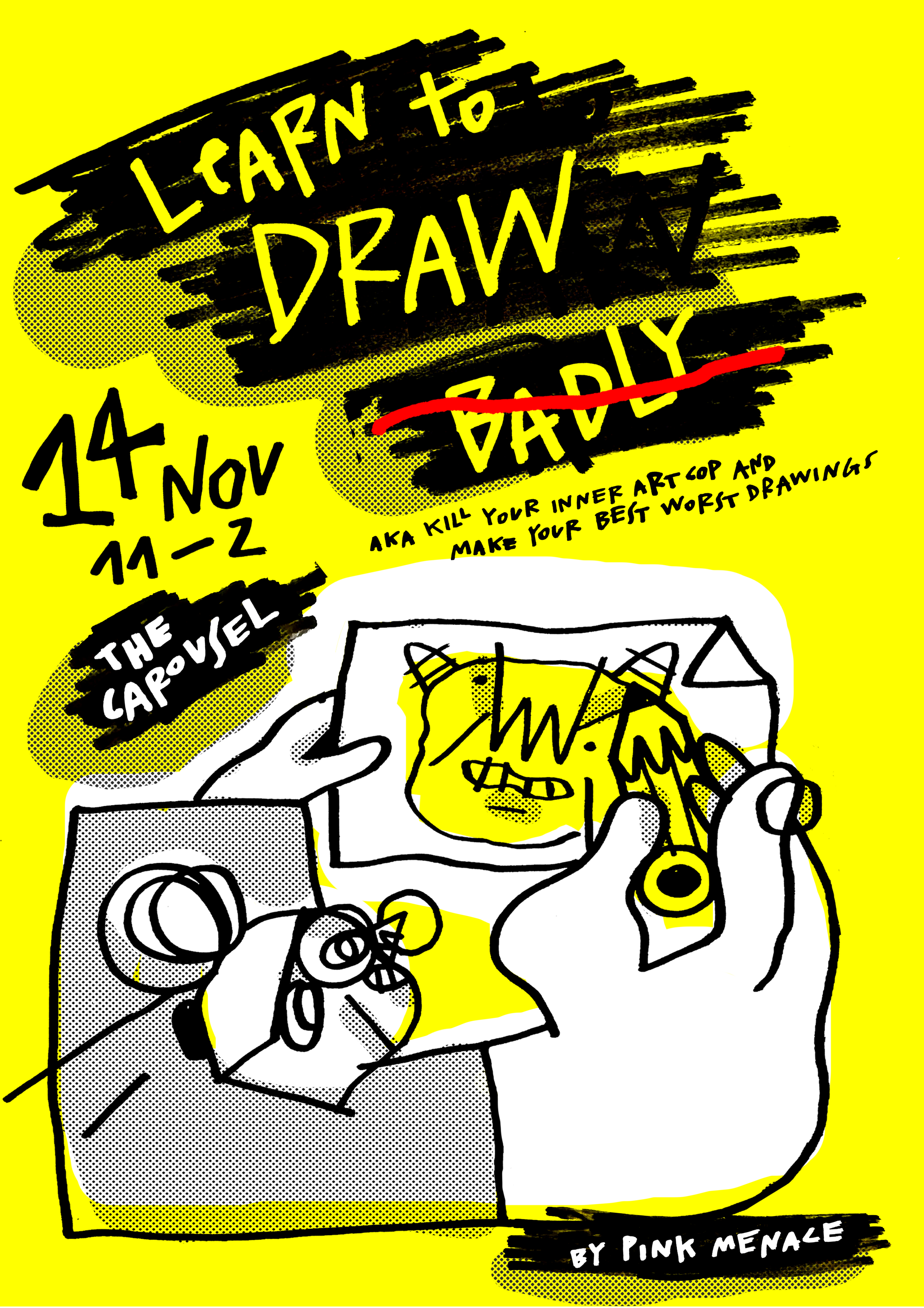 Art Cafe: PINK MENACE Learn to draw BADLY