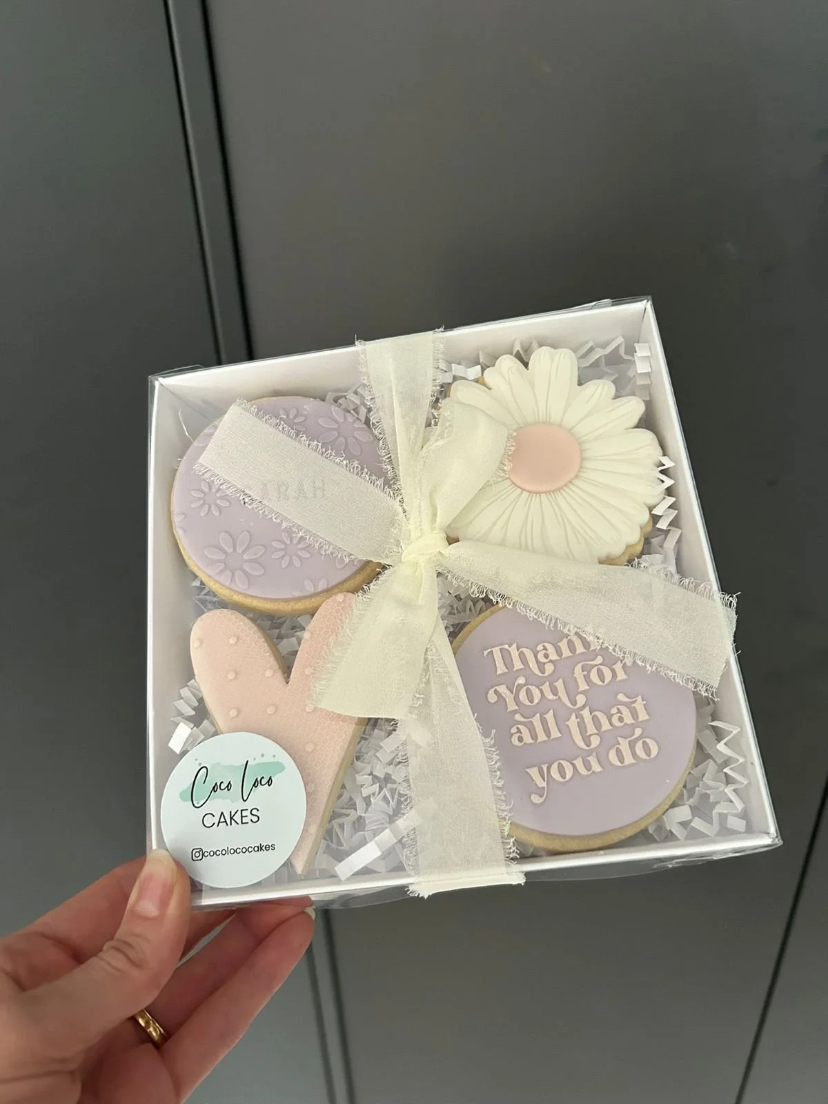 Thank you personalised biscuit gift box