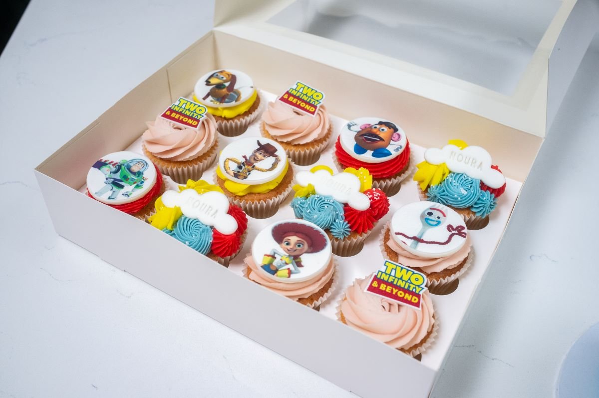 Toy Story cupcakes with Two Infinity and Beyond