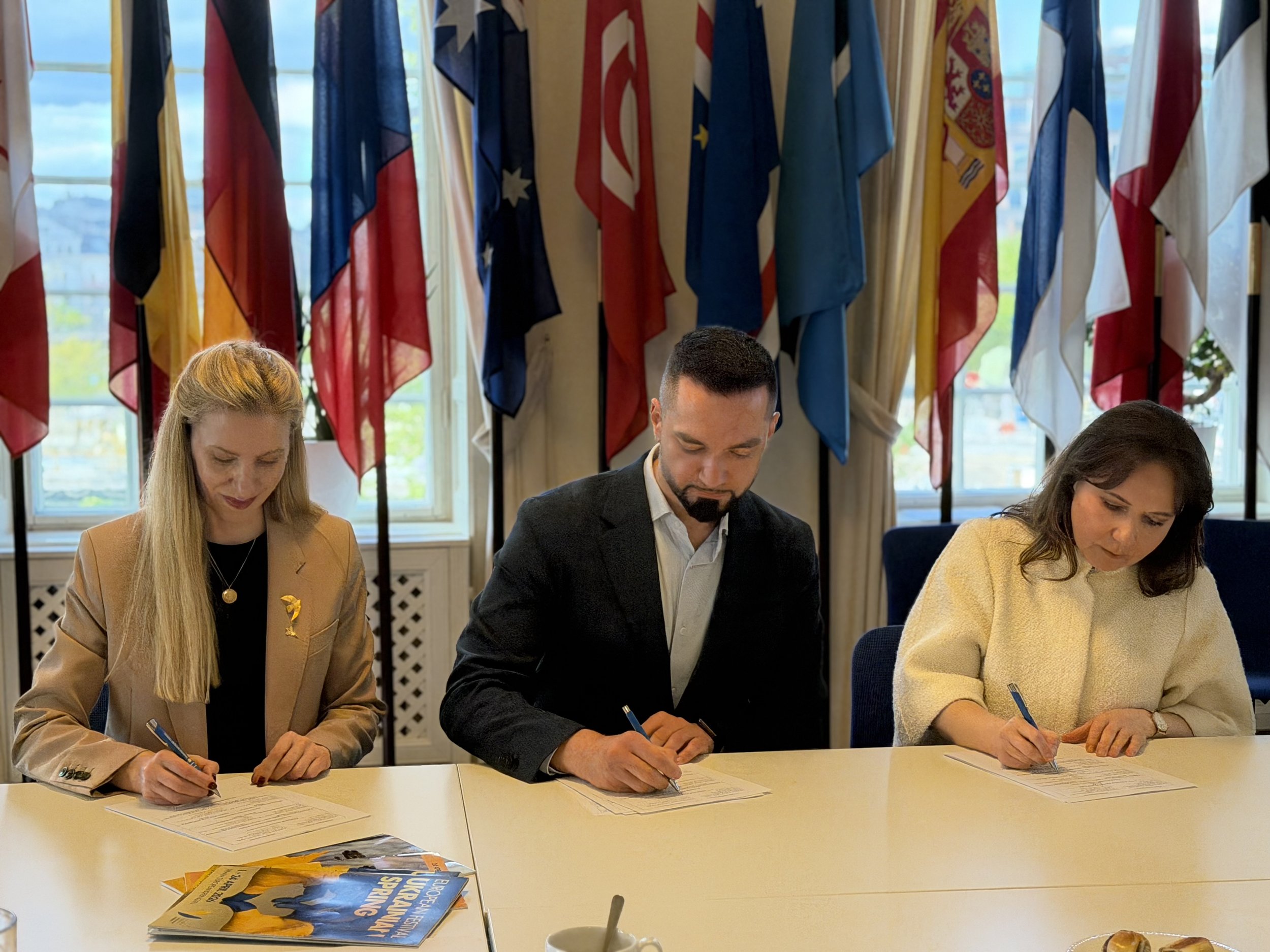 Ukrainska institutet, Ukrainska institutet i Sverige och Ukrainas ambassad i Sverige har ingått ett trepartsavtal om samarbete inom kulturdiplomati