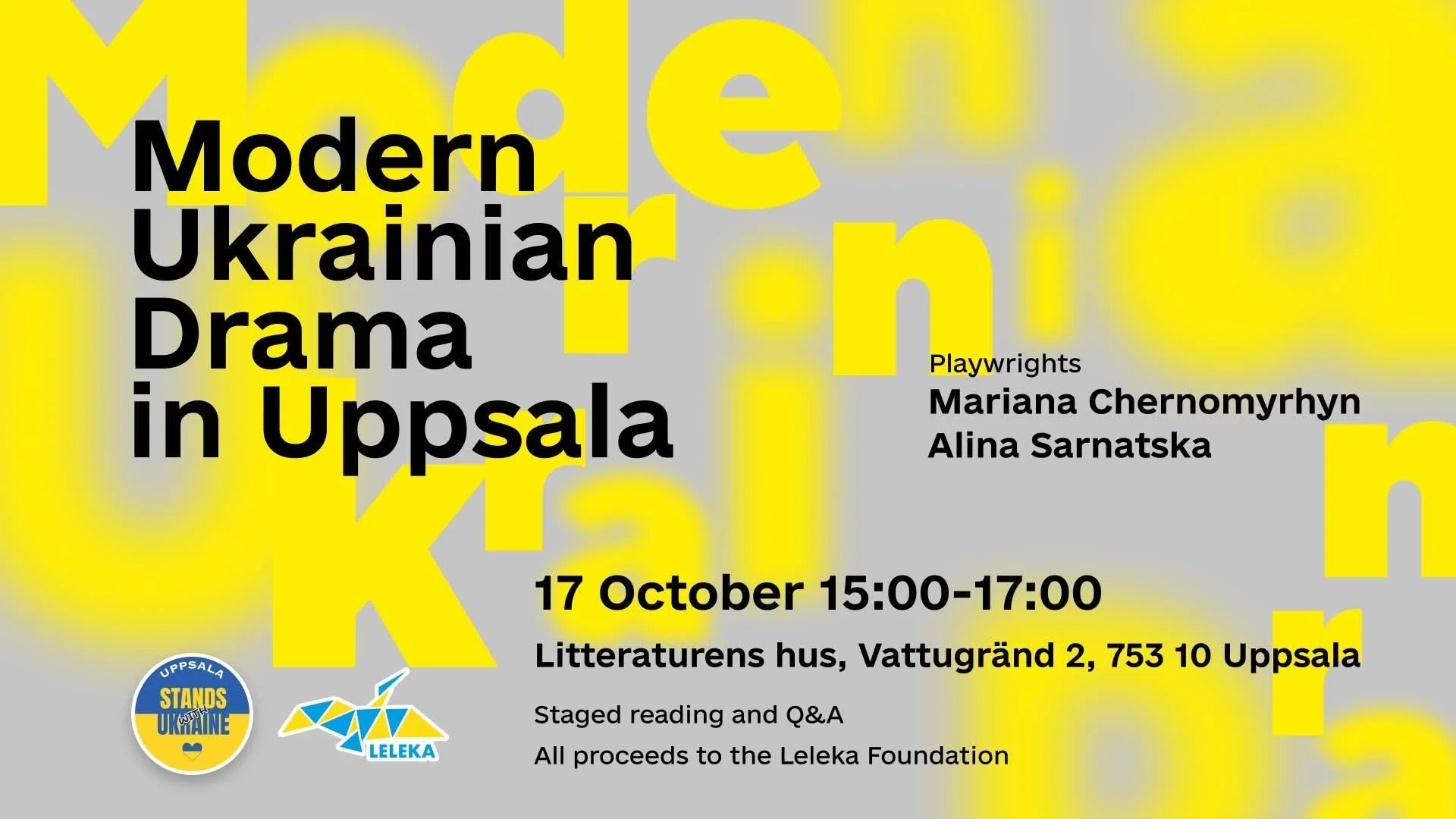 Modern Ukrainian Drama in Uppsala