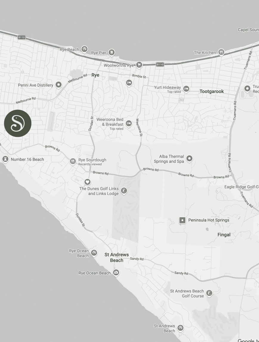 Map of Rye, New York area showing streets, beaches, parks, and landmarks such as Rye Pier, Whiskey Beach, and St. Andrews Beach.