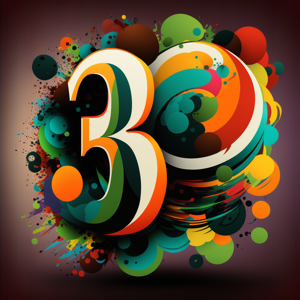 Matt_Shadbolt_vector_vibrant_simple_colors_of_the_number_thirty_b0294b99-1453-442e-a498-1112e5e89cdd.png