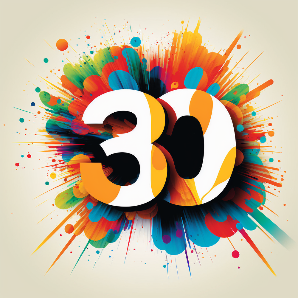 Matt_Shadbolt_vector_vibrant_simple_colors_of_the_number_thirty_ebeea845-da92-4b44-9a20-be006936c912.png