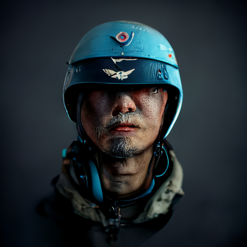4e278b59-e046-4a80-8bd9-7d74c534c1eb_Matt_Shadbolt_hyper_realistic__very_detailed__kamikaze__japanese_pilot__headgear__light_blue_background__Rendered_.png
