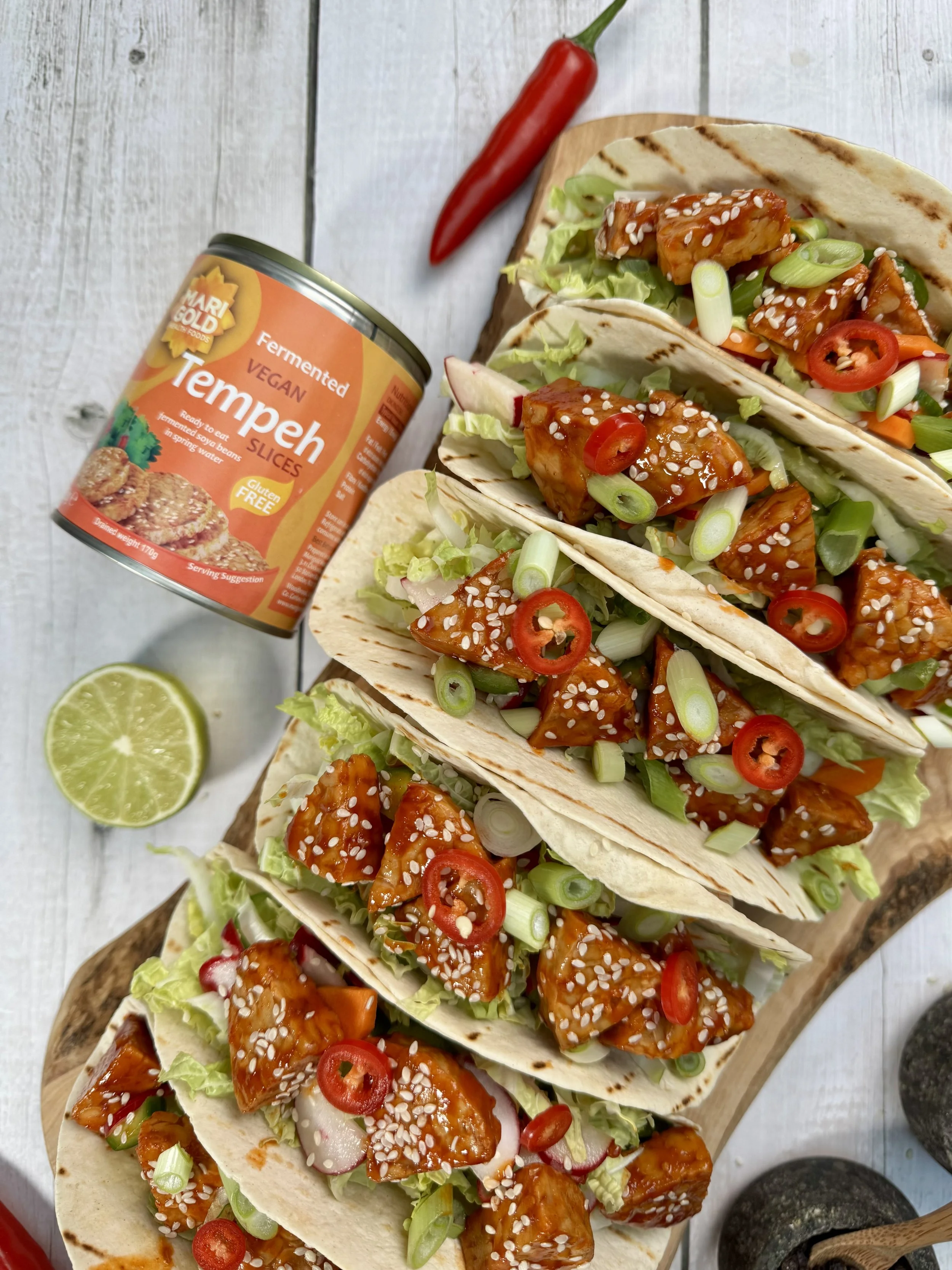 Gochujang Tempeh Tacos