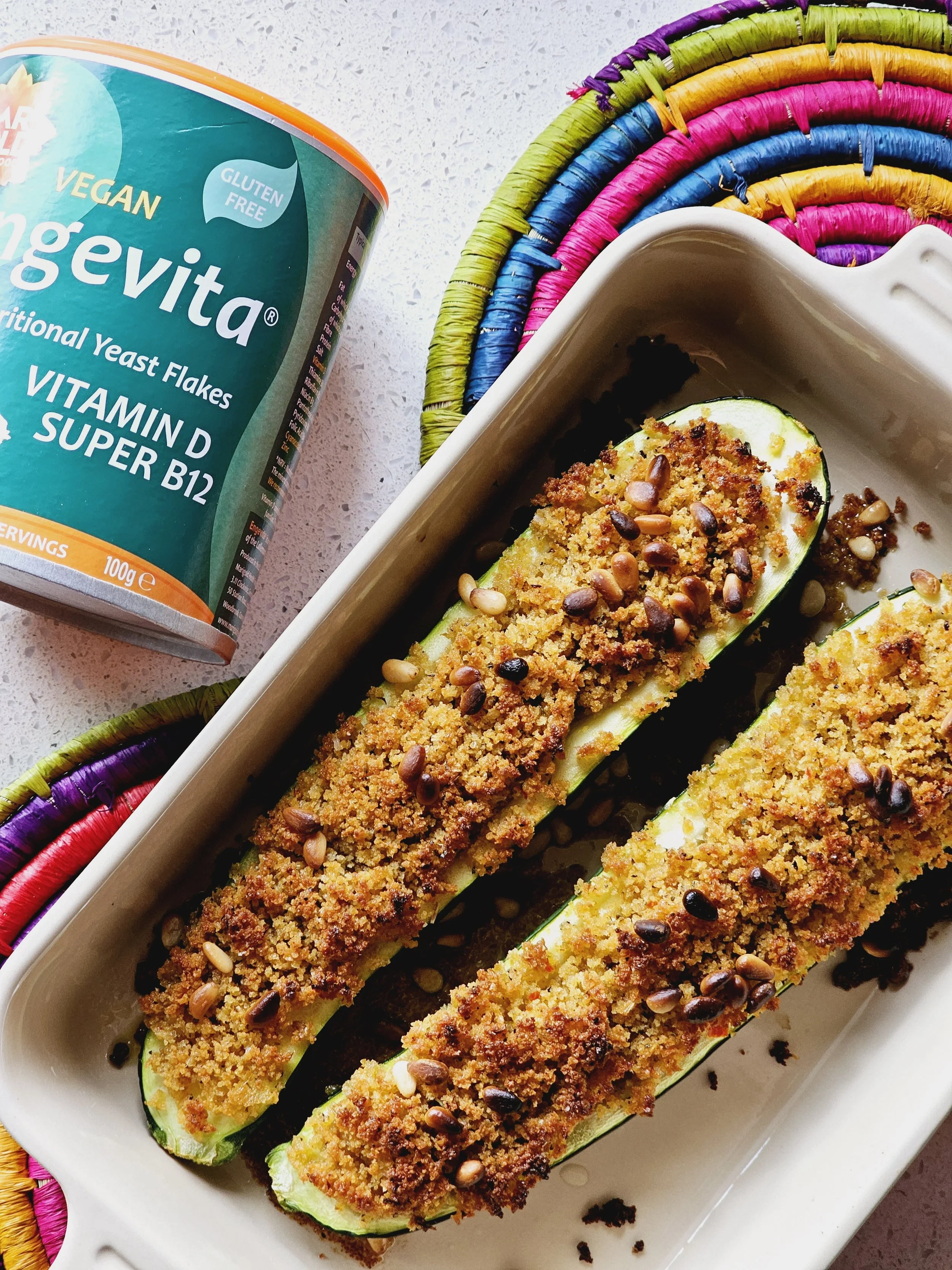 Stuffed Courgettes with Nooch