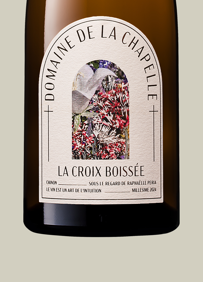 Détail de l'étiquette cuvée La Croix Boissée 2024 AOP Chinon blanc bio