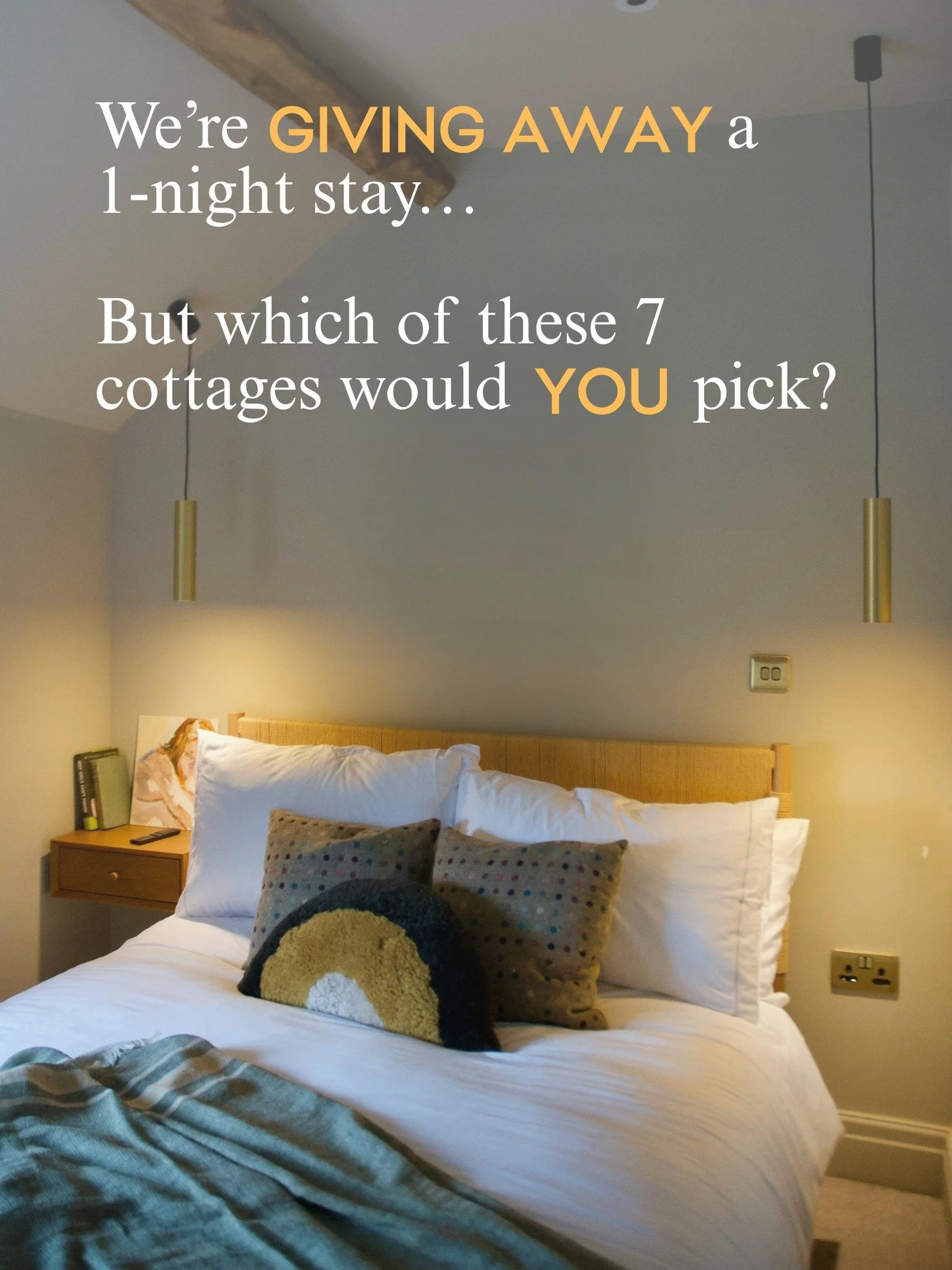 🏡 WIN A FREE NIGHT STAY at one of these 7 luxury cottages!

We&rsquo;re giving away a 1-night escape to one lucky winner &mdash; and it&rsquo;s super easy to enter:

HOW TO ENTER:
✅ Like this post
✅ Tag 1 friend in the comments (more tags = more ent