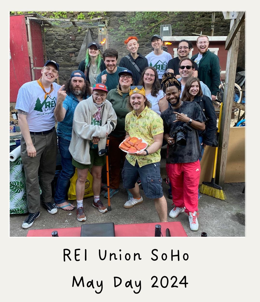 REI Union SoHo celebrating May Day the only way we know how: in community with each other! #MayDay2024