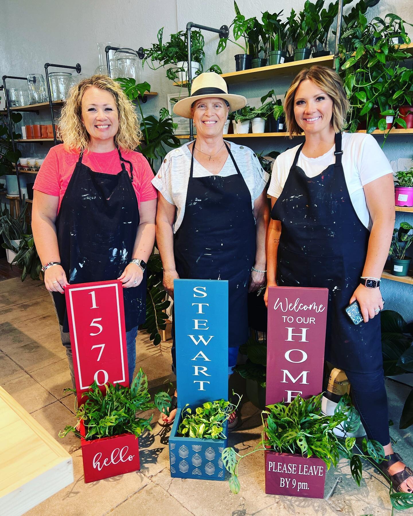 These address planters turned out amazing! The colors are so vibrant and beautiful! Thank you ladies for painting with me! 
#downtownmeridianidaho #meridianidaho #boise #treasurevalley #meridianmoms