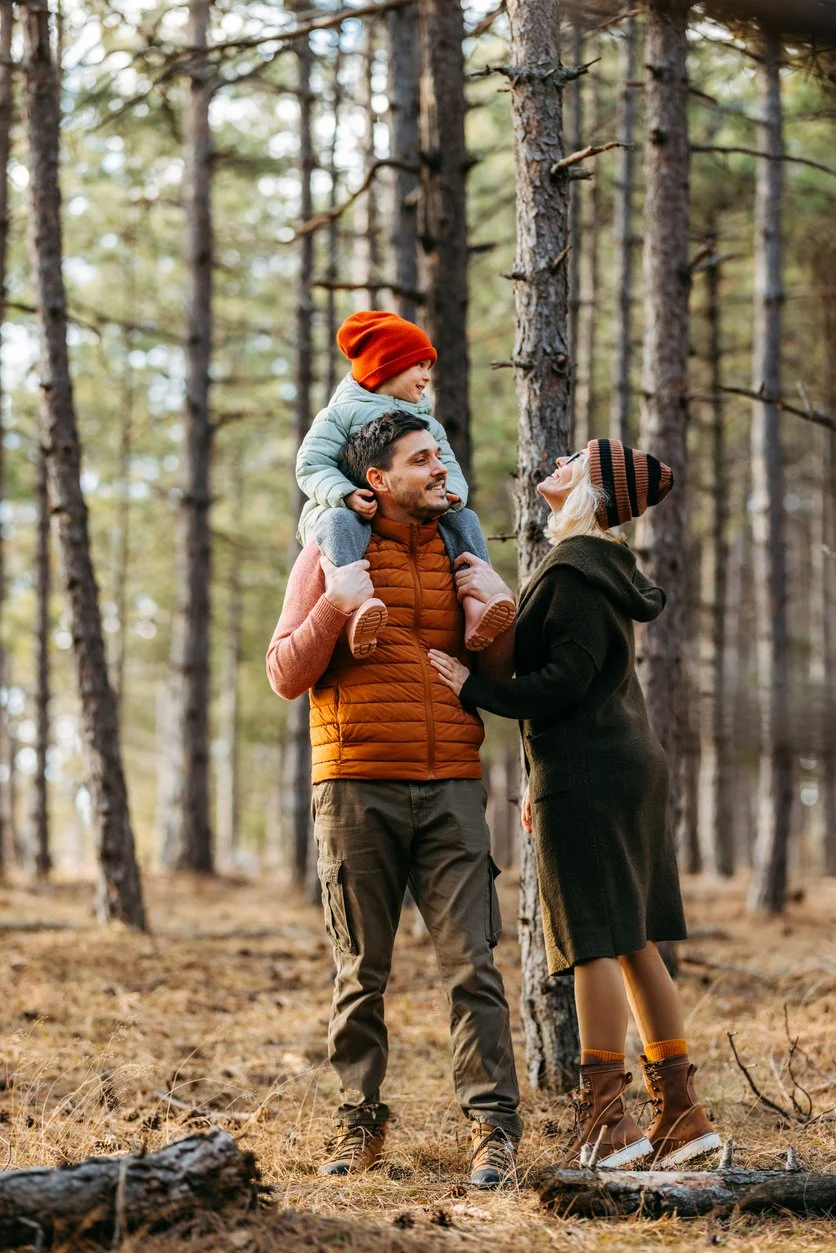 family in the woods