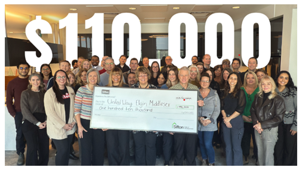 Sifton Raises $110,000 for United Way in 2025 Campaign