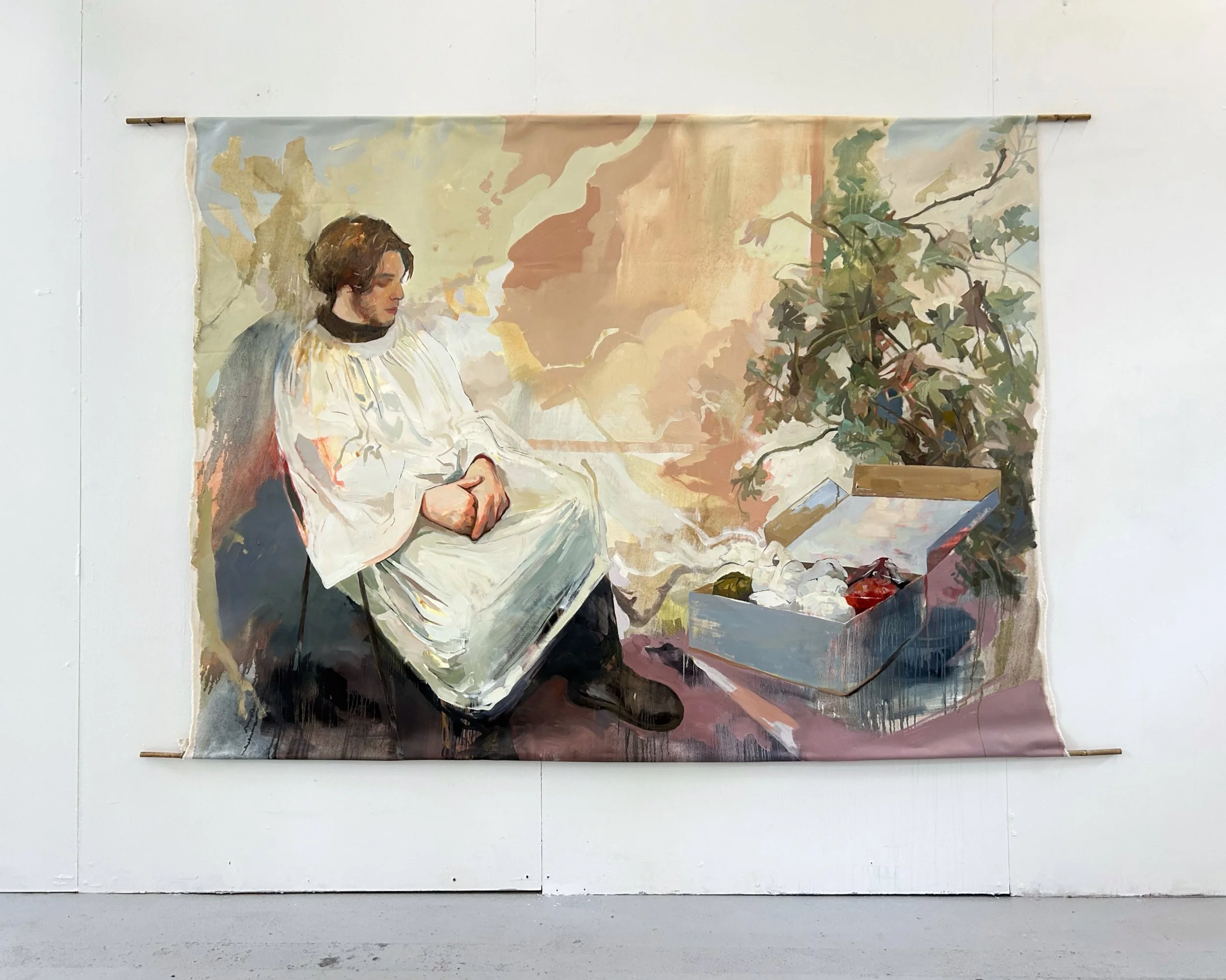 Chalk in My Palm, oil on canvas, 180 x 230 cm, 2025