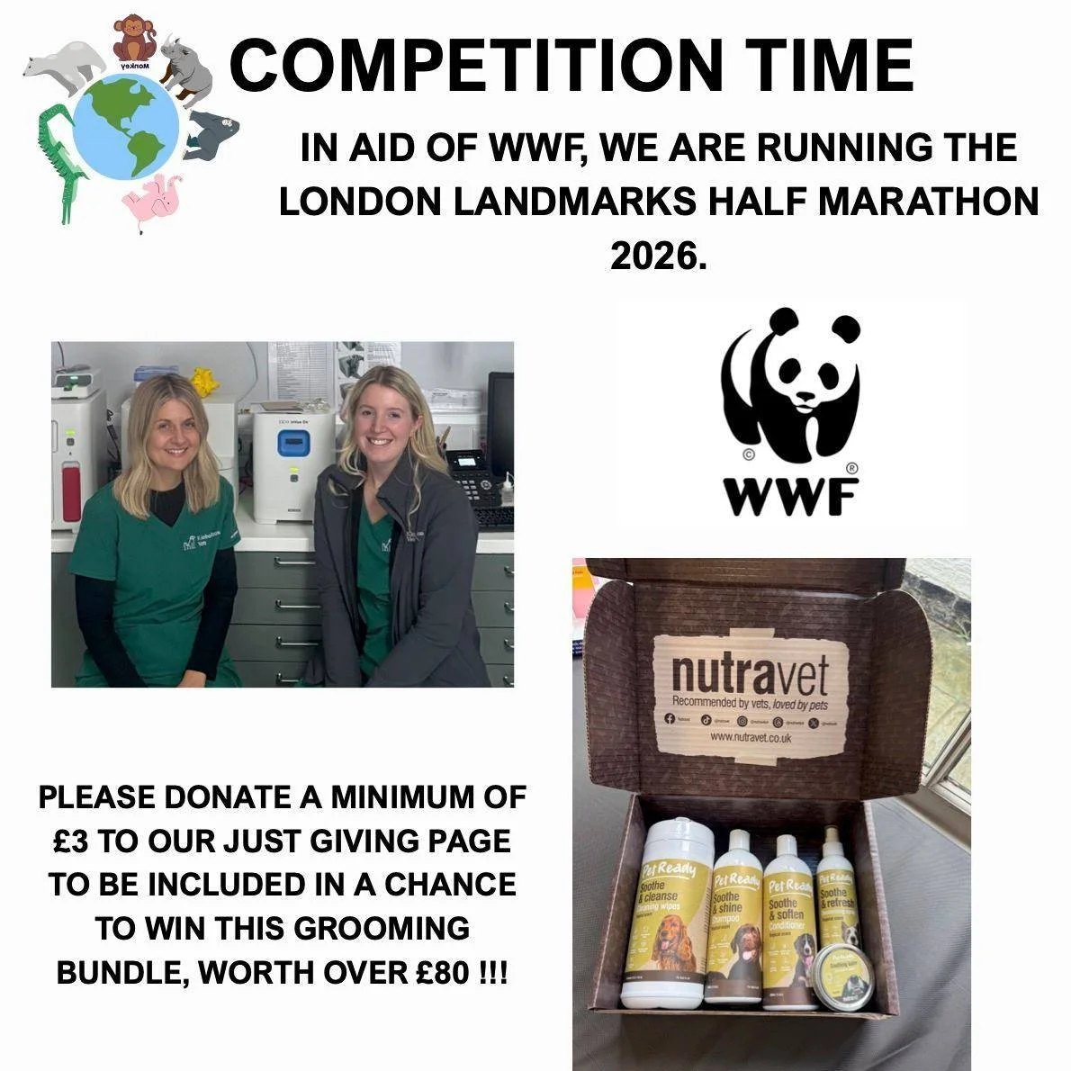🐾🏃&zwj;♀️ Our amazing nurses Katie &amp; Beth are taking on the London Landmarks Half Marathon next month in support of WWF! 🌍💚

They&rsquo;ve been training hard and are so close to their &pound;1000 fundraising target, please help them get over 