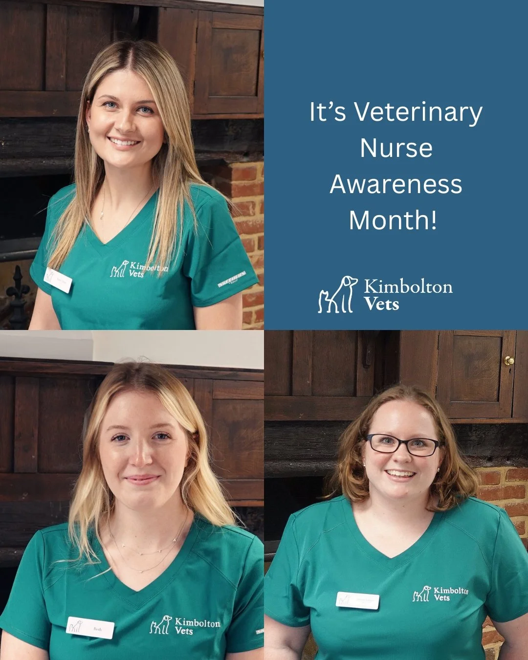 It's Veterinary Nurse Awareness Month!

This month we&rsquo;re highlighting our veterinary nurses here at Kimbolton Vets and the huge role they play in caring for your pets.

From theatre and anaesthetics to inpatient care, nurse consults, imaging, b