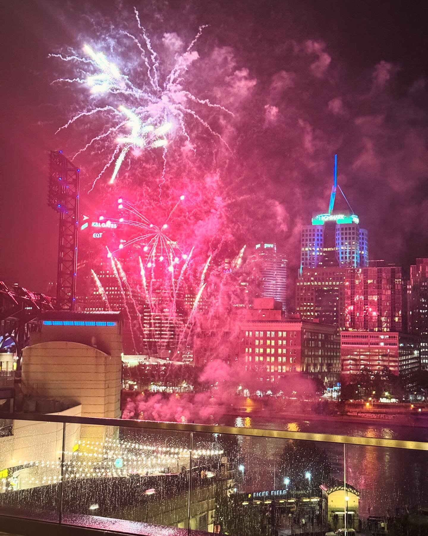 Zambelli Fireworks Night here on our gorgeous rooftop! Can&rsquo;t wait for summer filled with lights! Tour with us today to check it out!! #northshoreflatspgh #crre #pittsburghliving #northshorepgh #pittsburghpirates