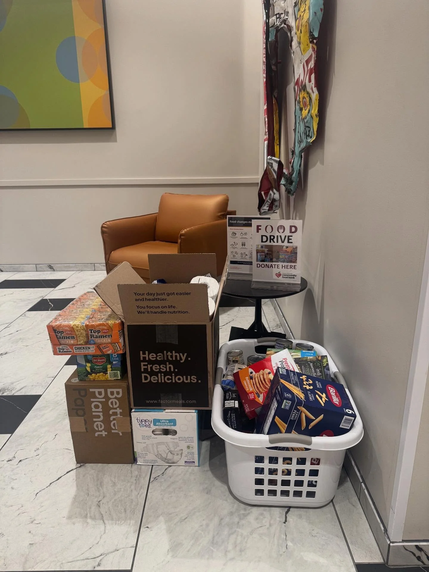 Look at all the food our residents have donated for @pghfoodbank ! It&rsquo;s so wonderful to be able to give back to the community in time for the holiday season! 🍎 🥘 The last day to donate is Nov. 22, so don&rsquo;t miss your chance to give back 