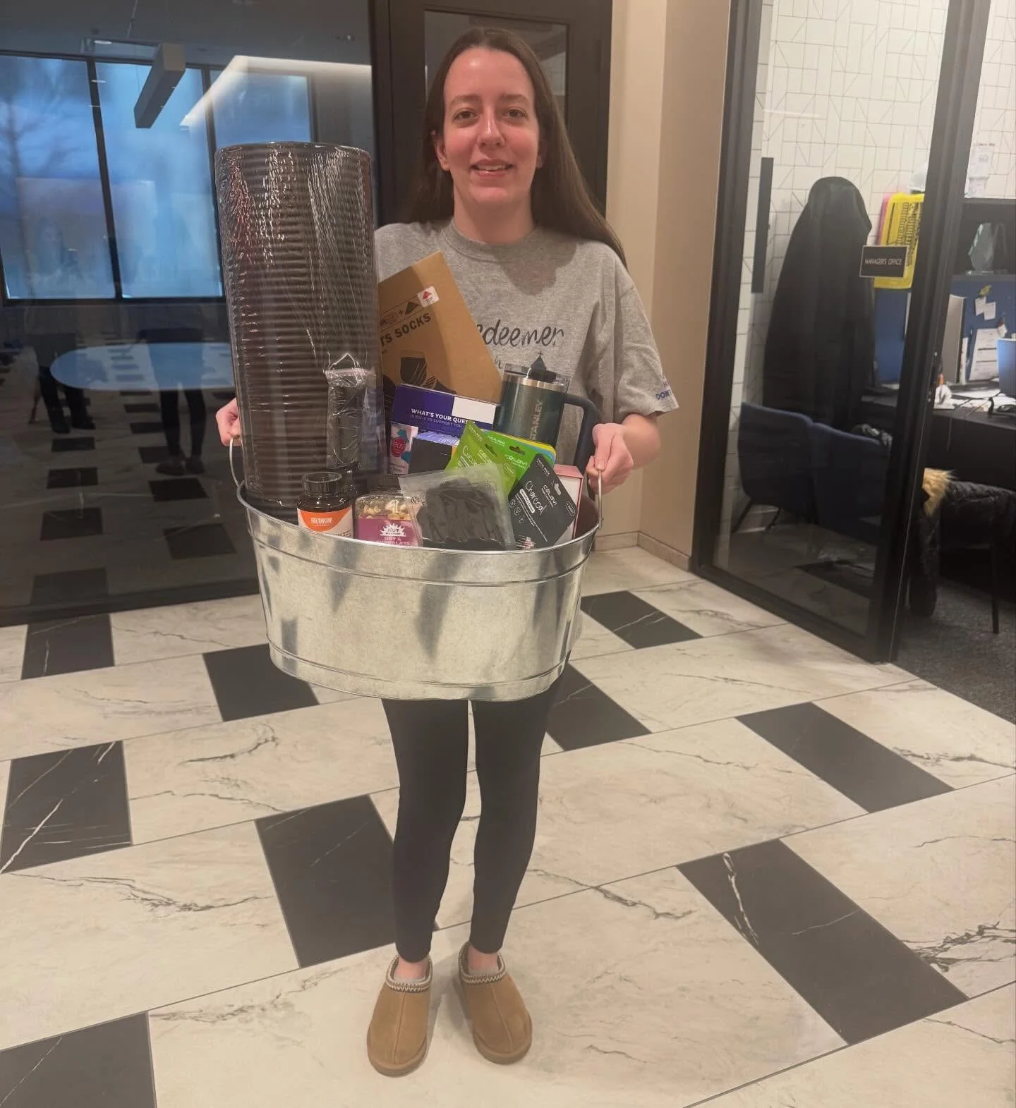 Francesca was the resident to win our #northshoreflats 2026 Wellness Raffle! The goodies she was most excited about were a variety of face masks. Congratulations Francesca! #downtownpittsburgh #pittsburghapartments #livinginpittsburgh