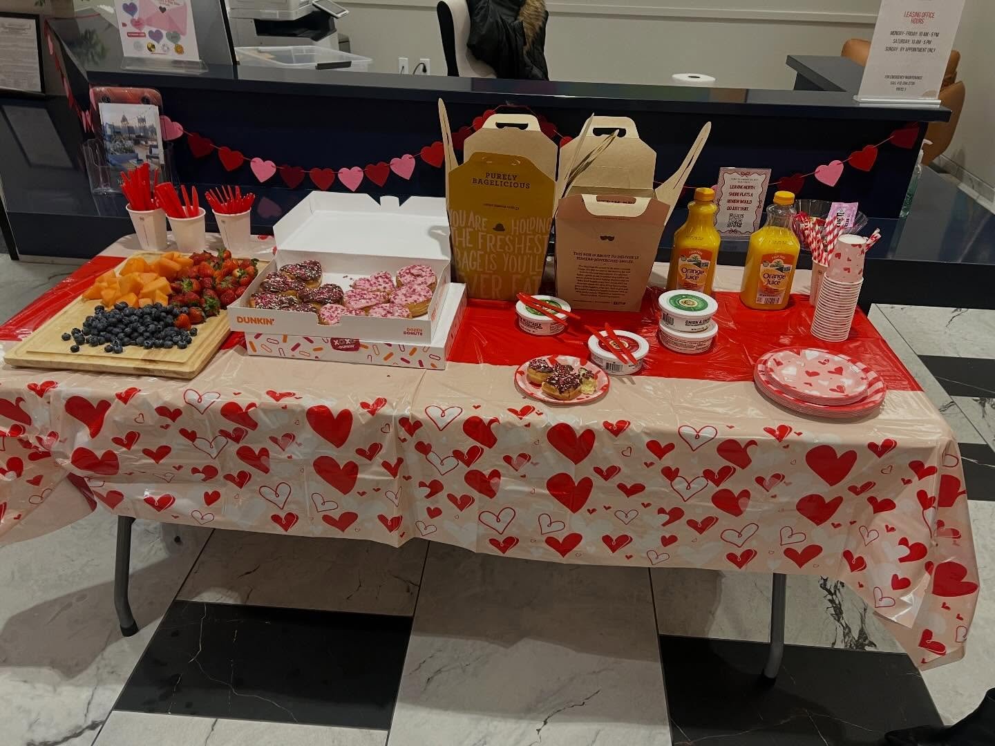 This morning our team put together a grab n go Valentine&rsquo;s Day breakfast for our residents. It was a huge hit!! 💘 ❤️ we are always pulling out all the stops for our residents ✨ #northshoreflats #downtownpittsburgh #pittsburghapartments #living