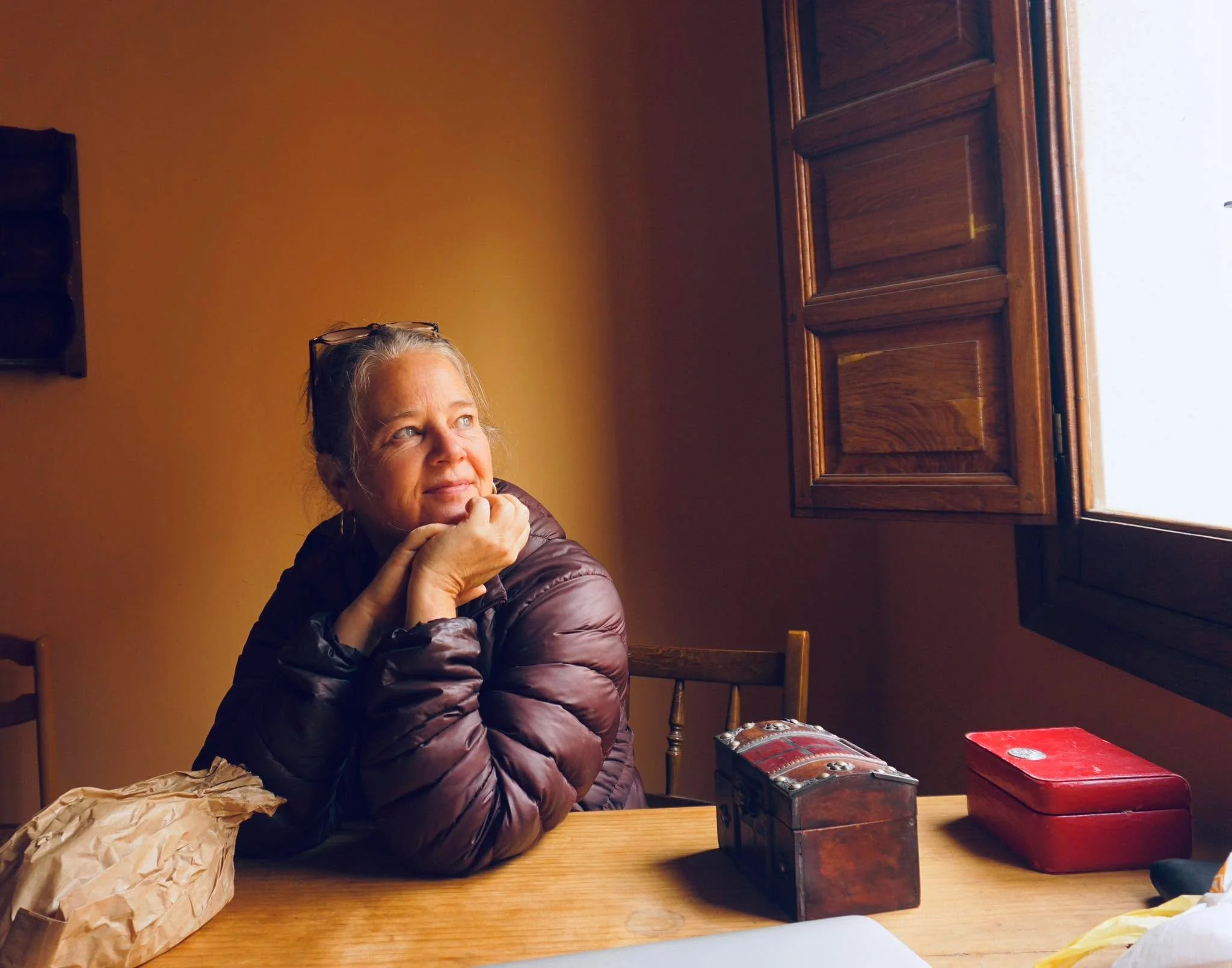 &ldquo;Very gently and quietly, almost as if it were the blood singing in her veins, or the water of the stream running over stones, she became conscious of a new feeling within her. 
She wondered for a moment what it was, and then said to herself, w