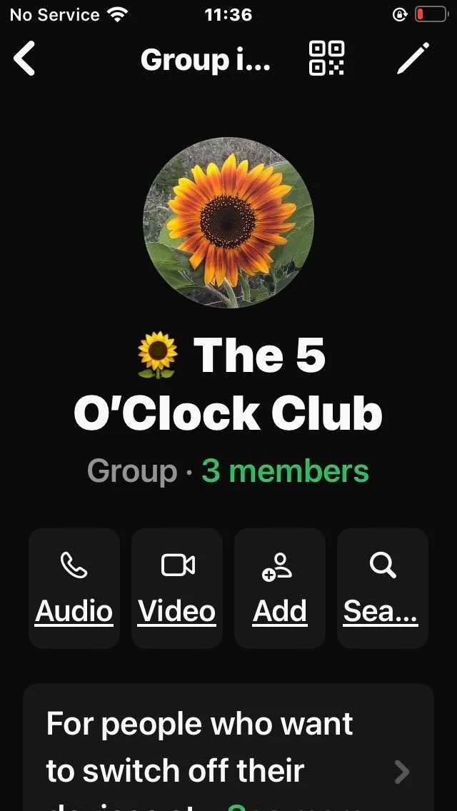 The group is forming, do you want to experiment with me? 

The 5 o&rsquo;clock Club:

For people who want to switch off their devices at 22:00 and get up at 05:00

No pressure, try, fail, try again.

Totally free. Open all of June

❗️Only Rule: Stric