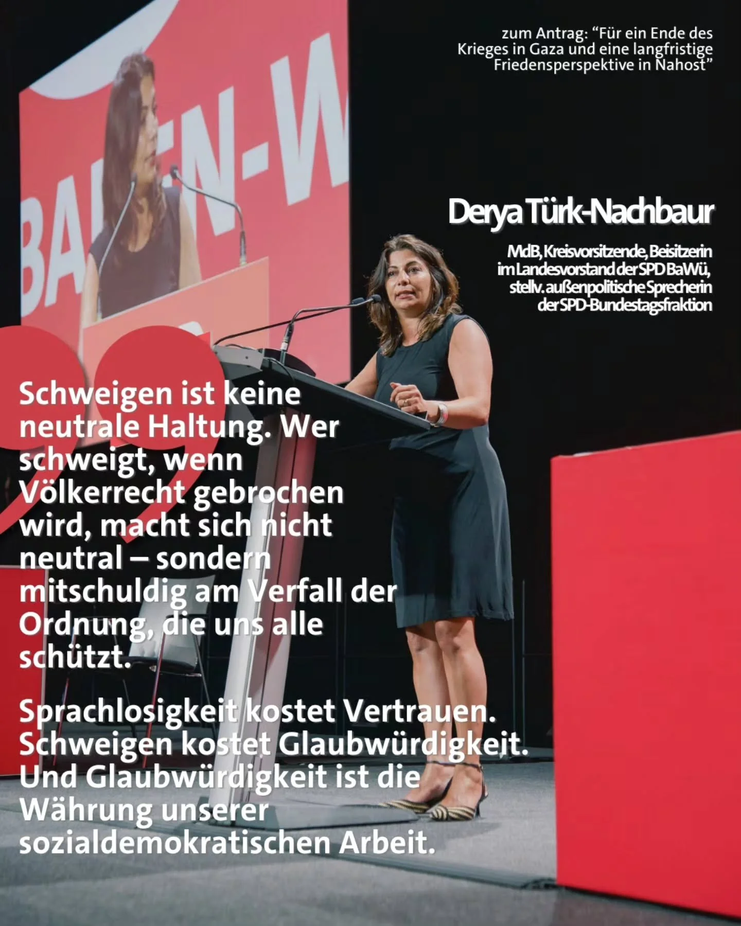 Alon Gat ist Israeli. Seine Mutter wurde am 7. Oktober von der Hamas ermordet, seine Schwester in der Geiselhaft get&ouml;tet. Ich habe ihn im Bundestag getroffen. Seinen Schmerz werde ich nie vergessen.
Dr. Alaa al-Najjar ist Kinder&auml;rztin in Ga
