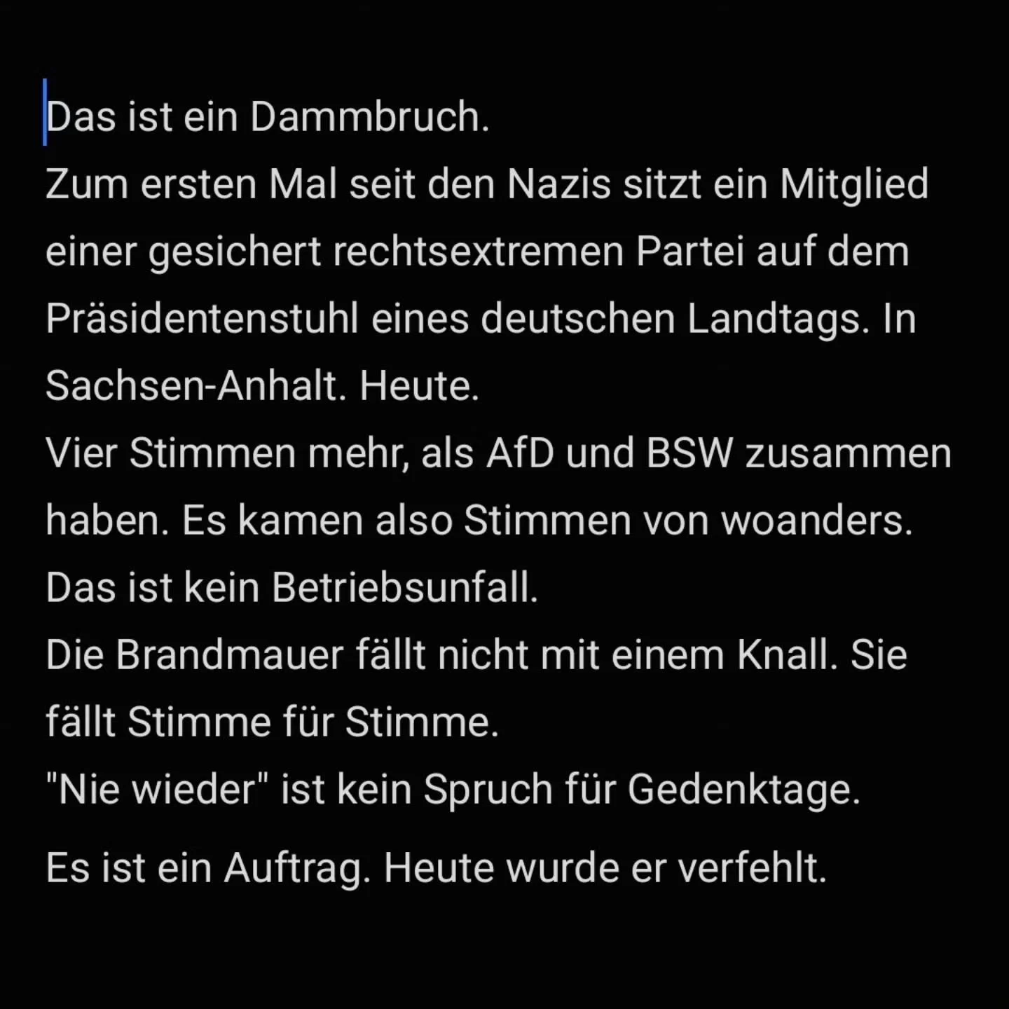 Fassungslos.