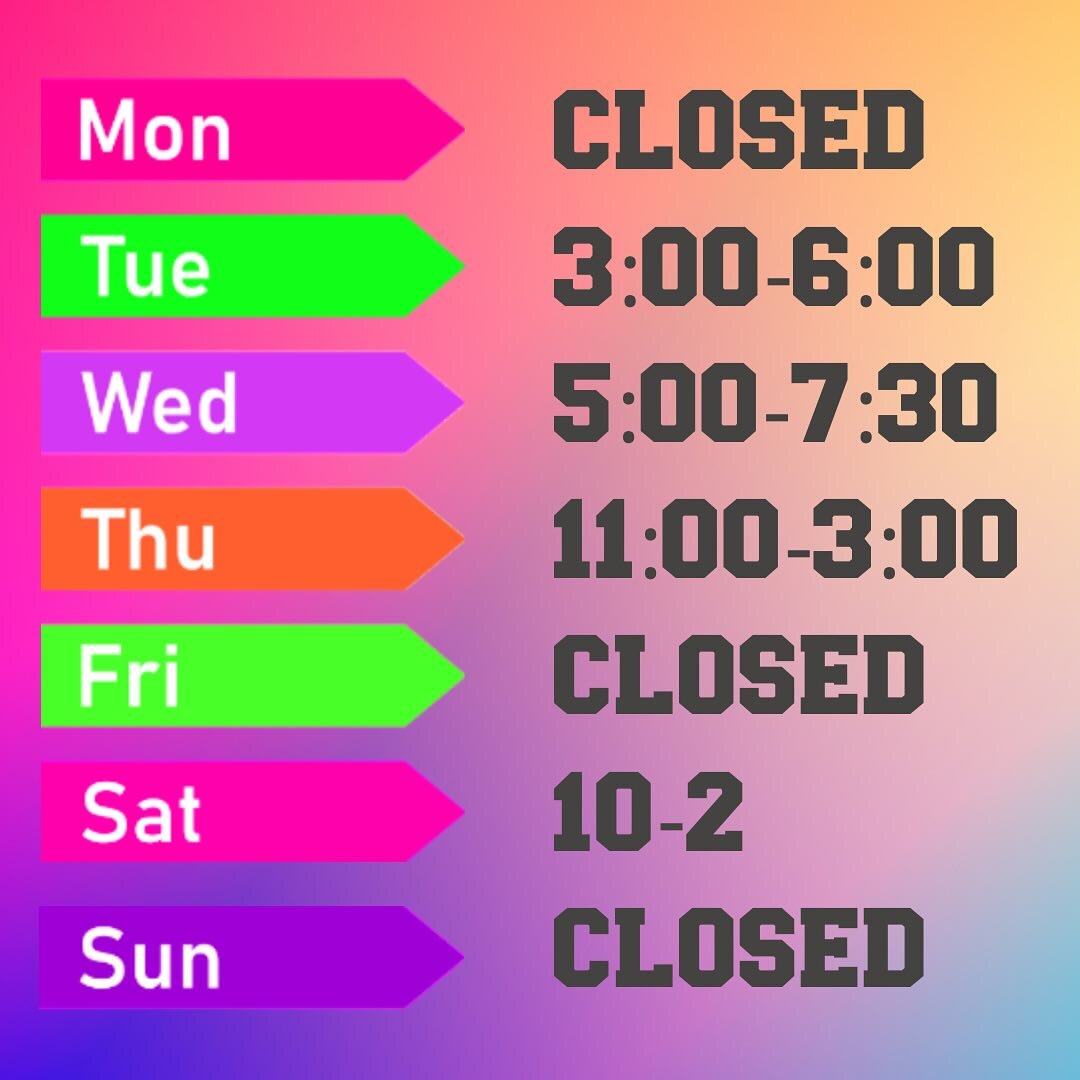 Adding some Wednesday Hours!