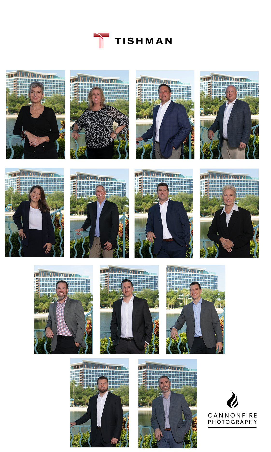 Headshot composite of Tishman Realty at the Swan Reserve in Orlando