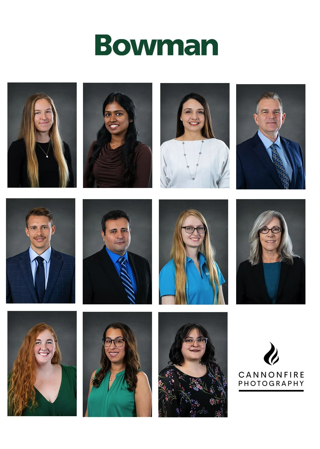 Headshot composite for Bowman Consulting Group