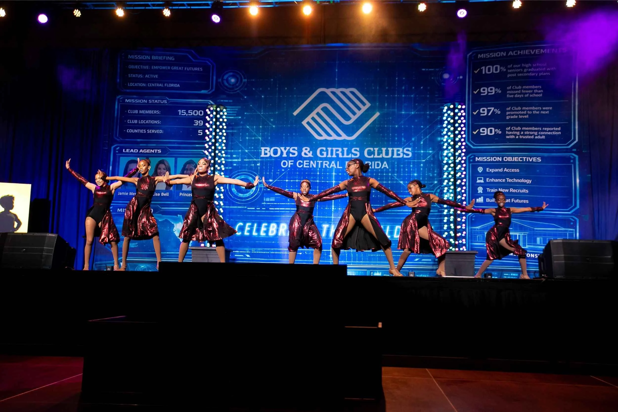 Dance performance by club members during the 2026 gala program