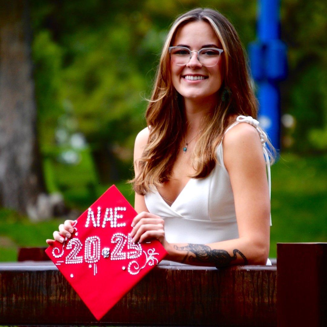Meet Naomi Eberling, a Presidential Scholar graduating this week.

Naomi is earning her degree in Biochemistry and celebrating a huge milestone as a first-generation college graduate. She plans to continue her education with a PhD in Cancer Biology, 